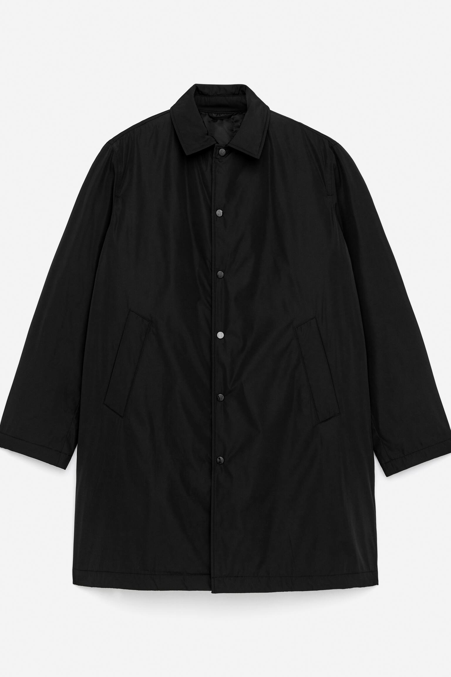 Leicht gefütterter Car Coat - Schwarz - 1