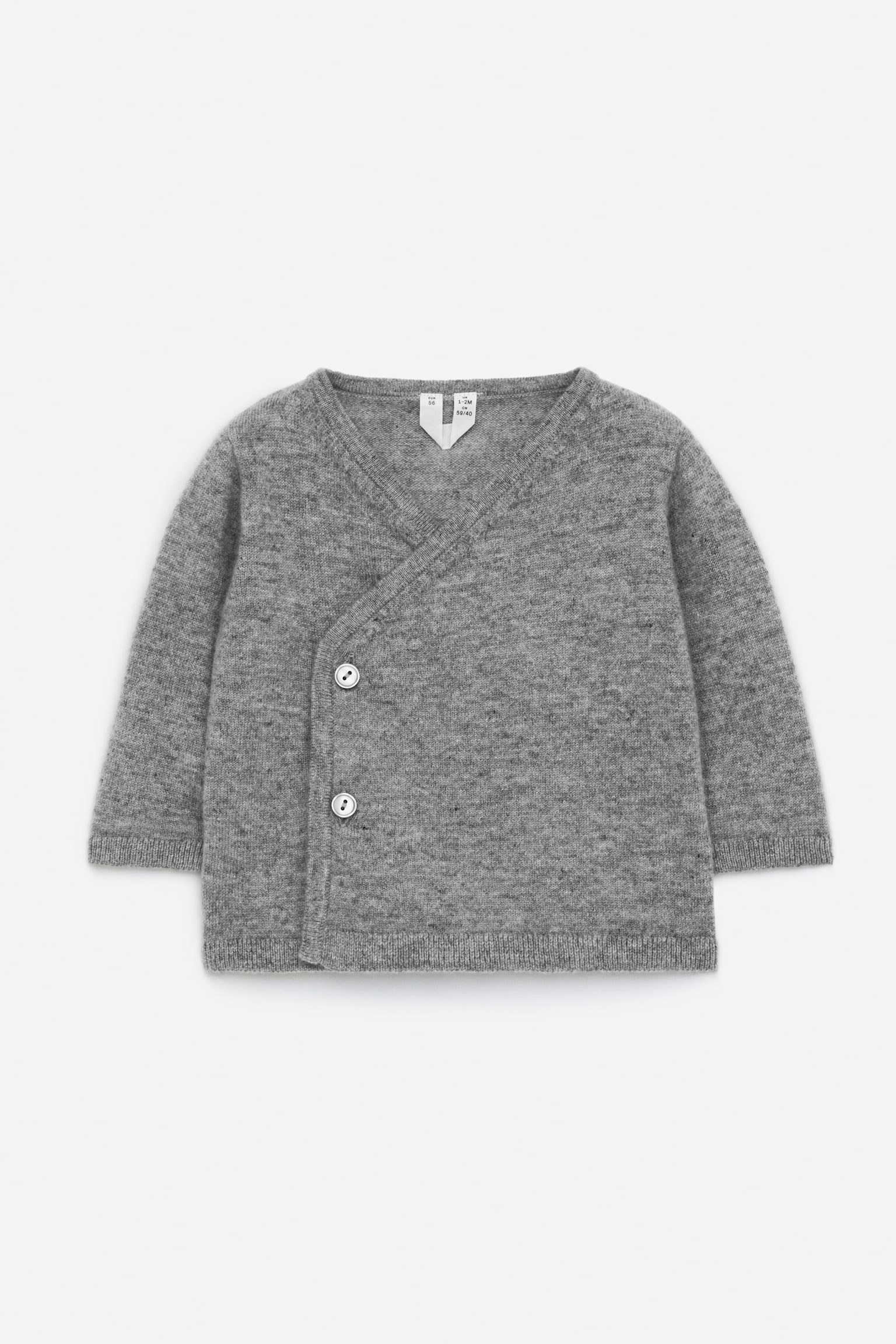 Newborn Cashmere Cardigan - Grey - 1