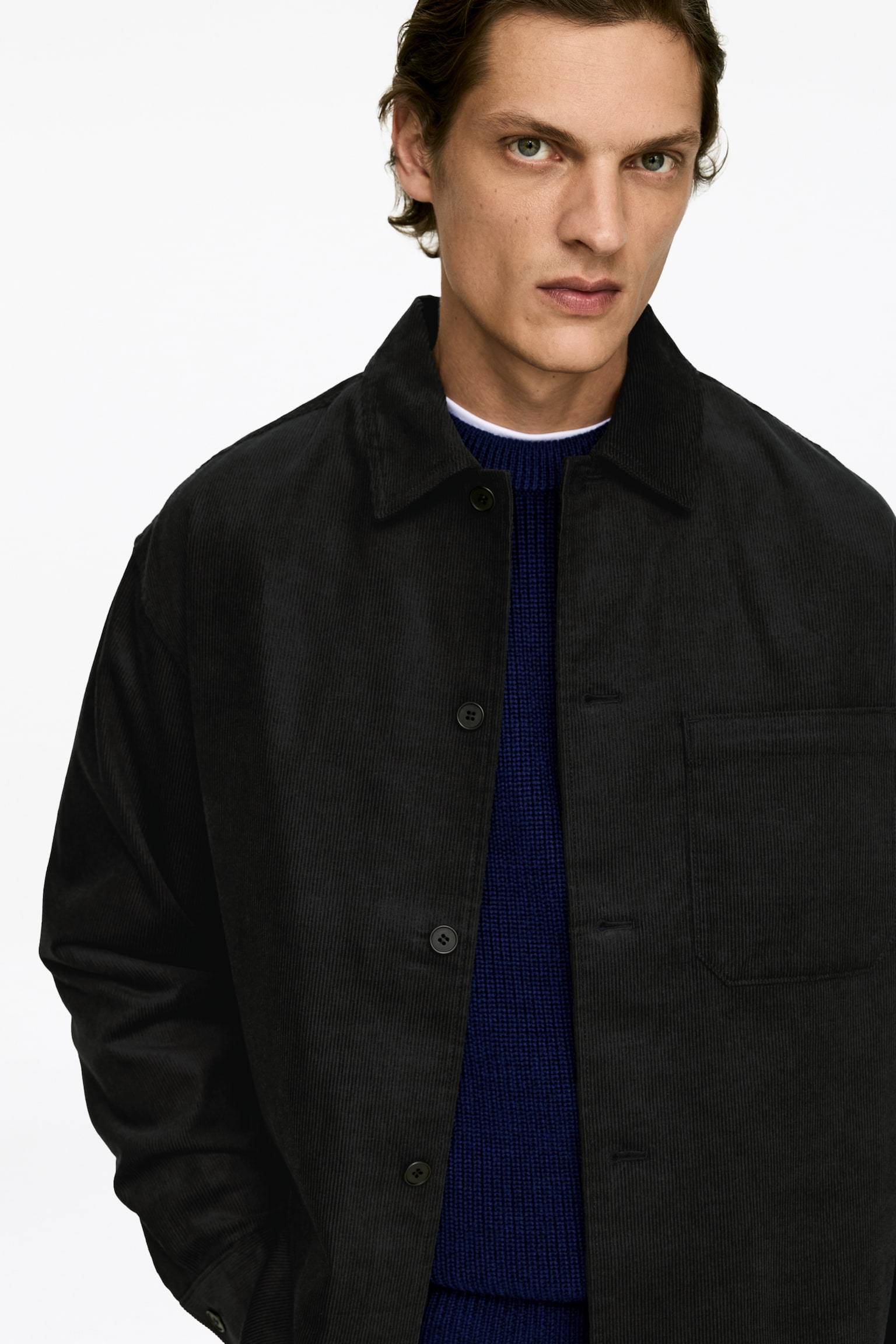 Manšestrová košeľa - Čierna/Zelená - 6