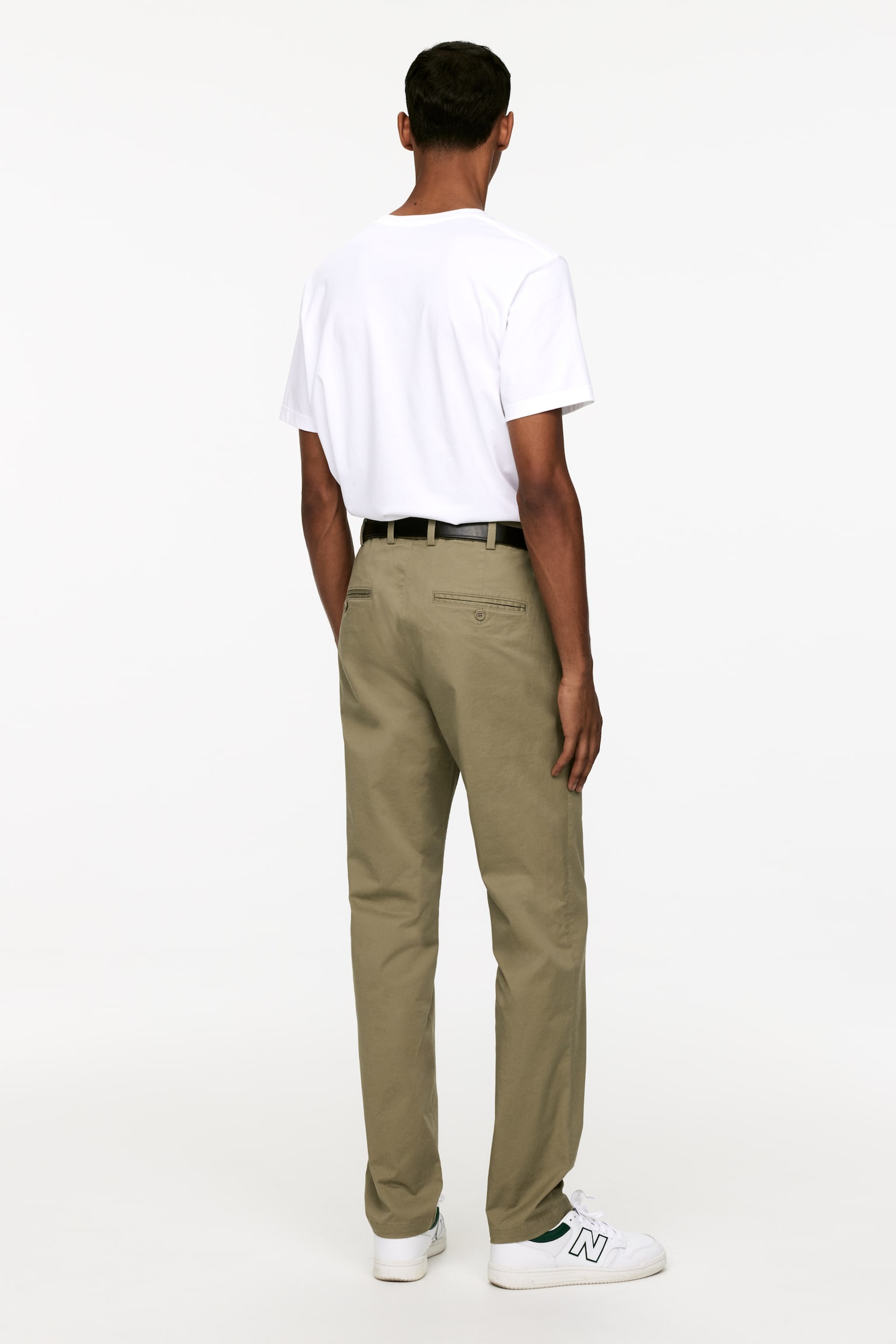 Slim Stretch Chinos - Khaki Green/Dark Blue/Black - 6