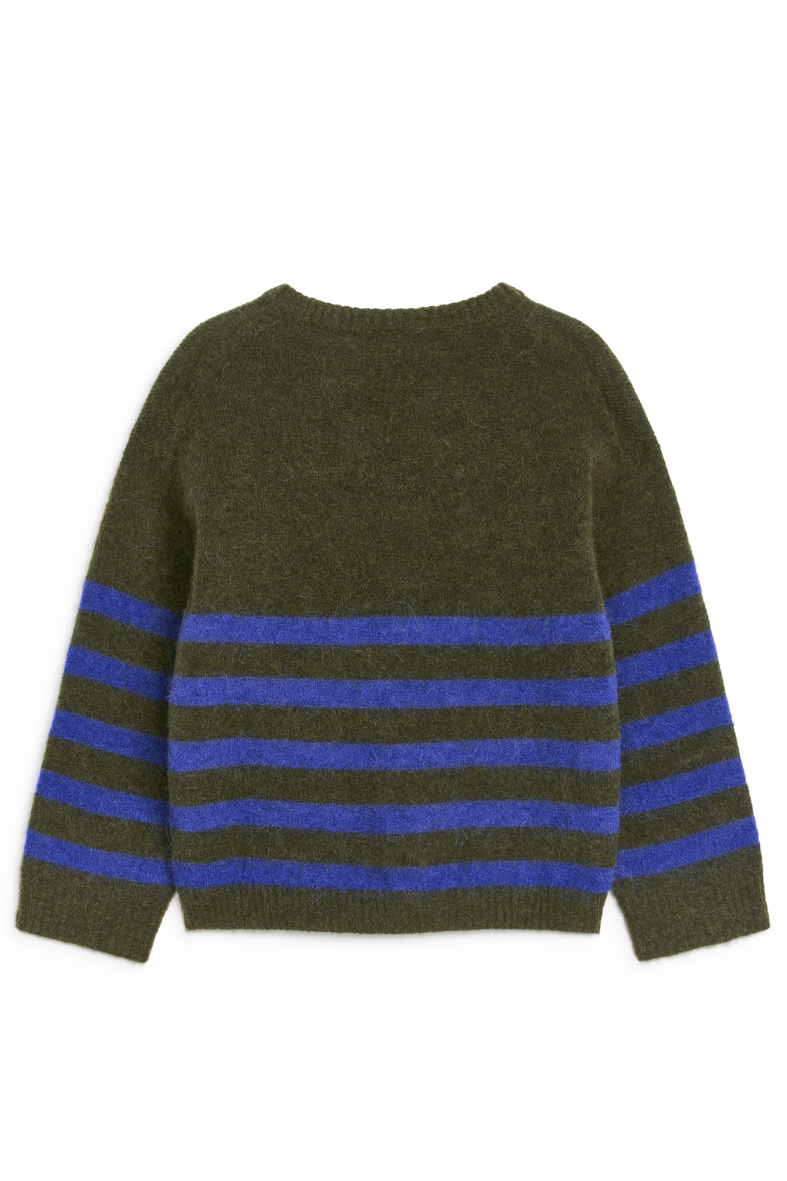 Alpaca-Wool Blend Jumper - Khaki Green/Blue/Dark Blue/White/Light Blue/Red - 5