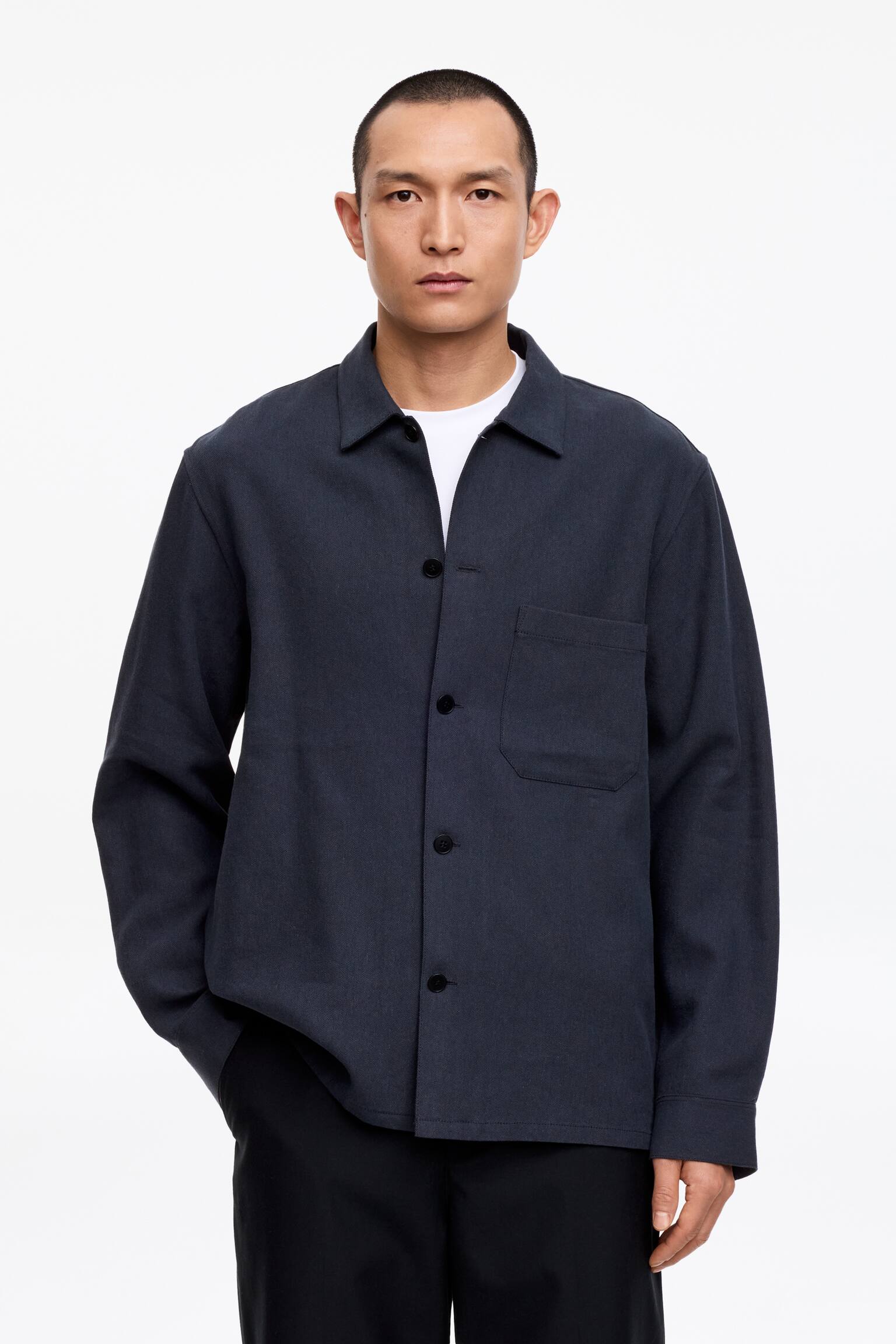 Overshirt - Mörkblå/Beige - 1