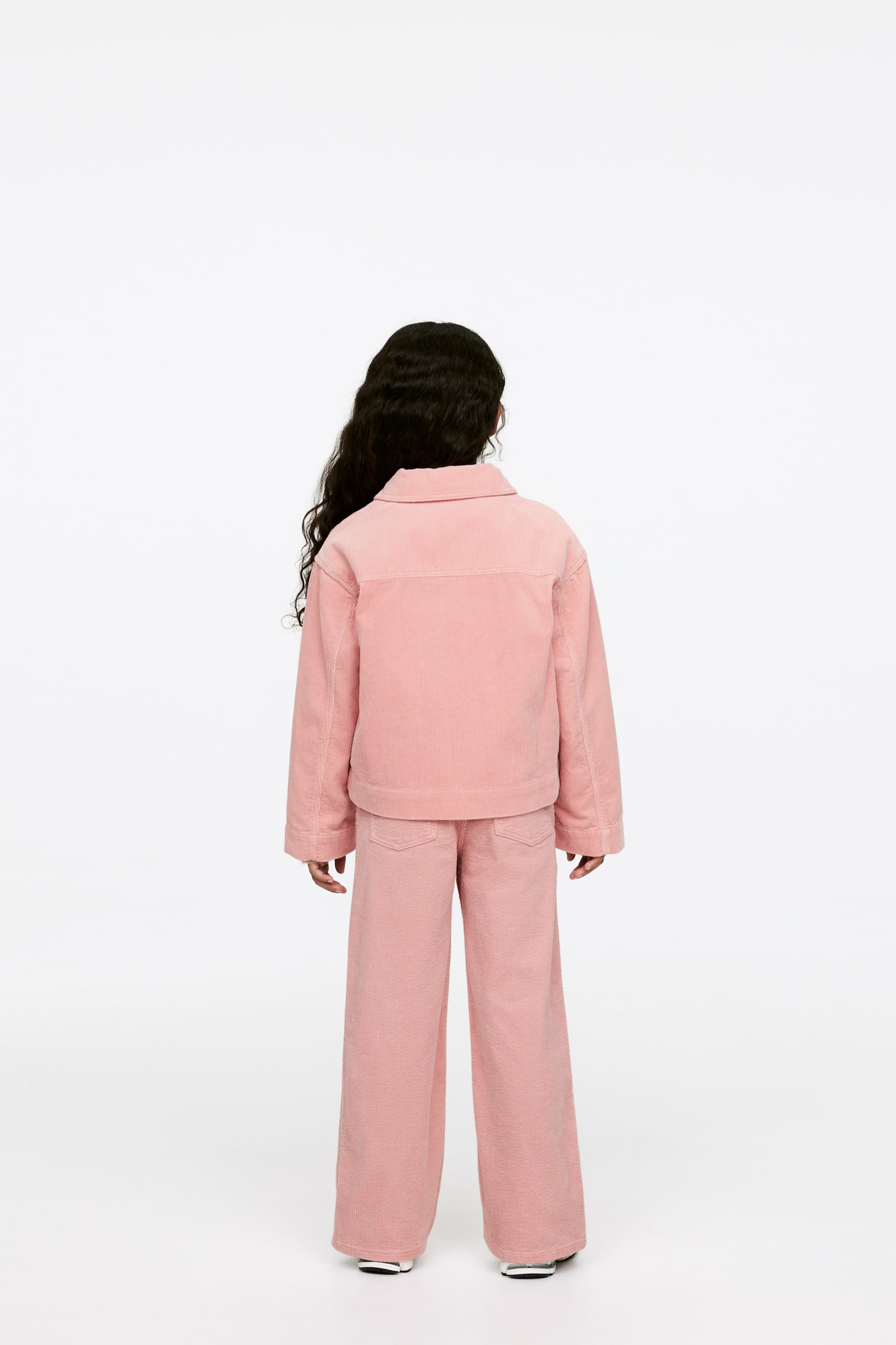 Cropped Corduroy Jacket - Pink - 5