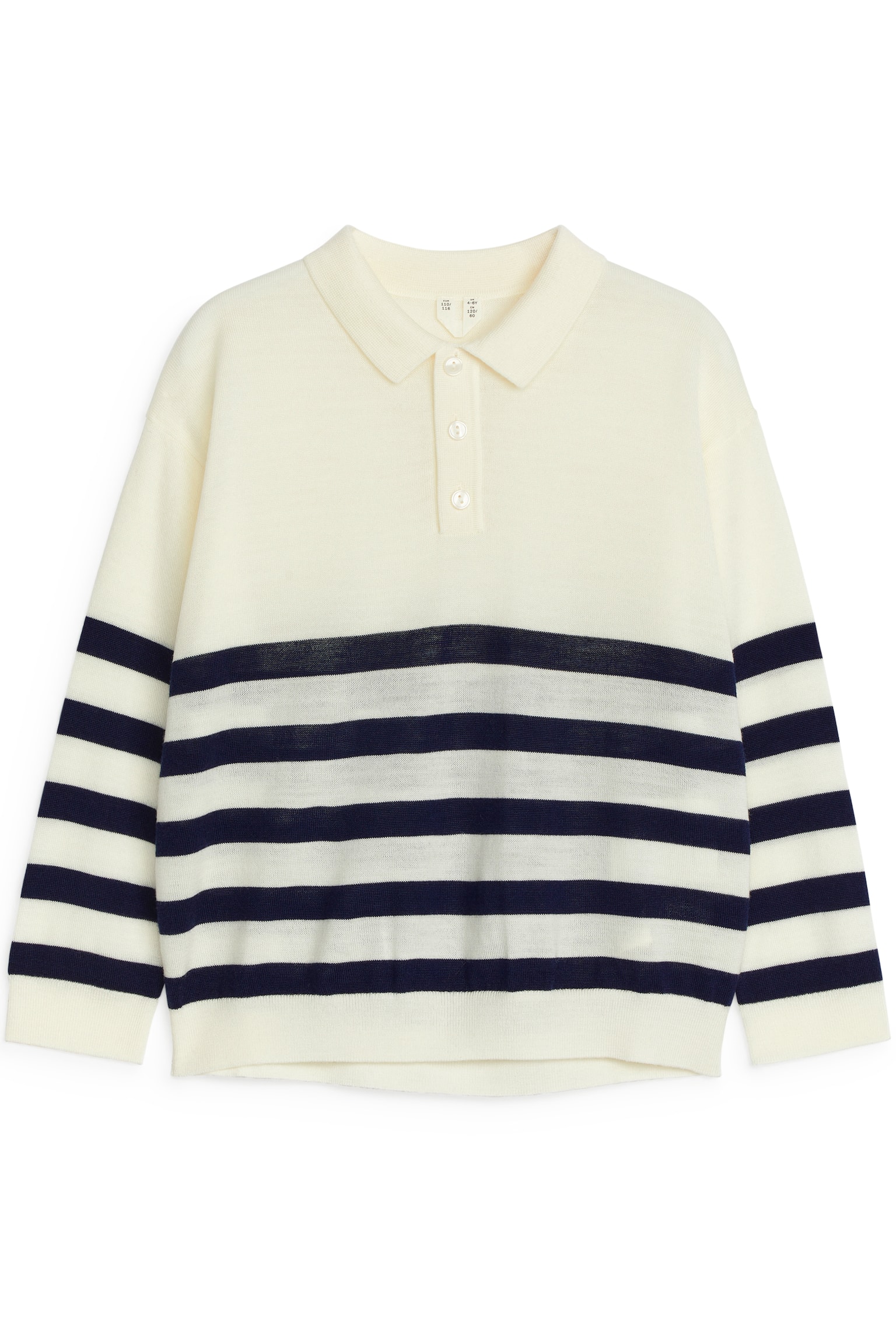 Polo Jumper - Off White/Blue - 1