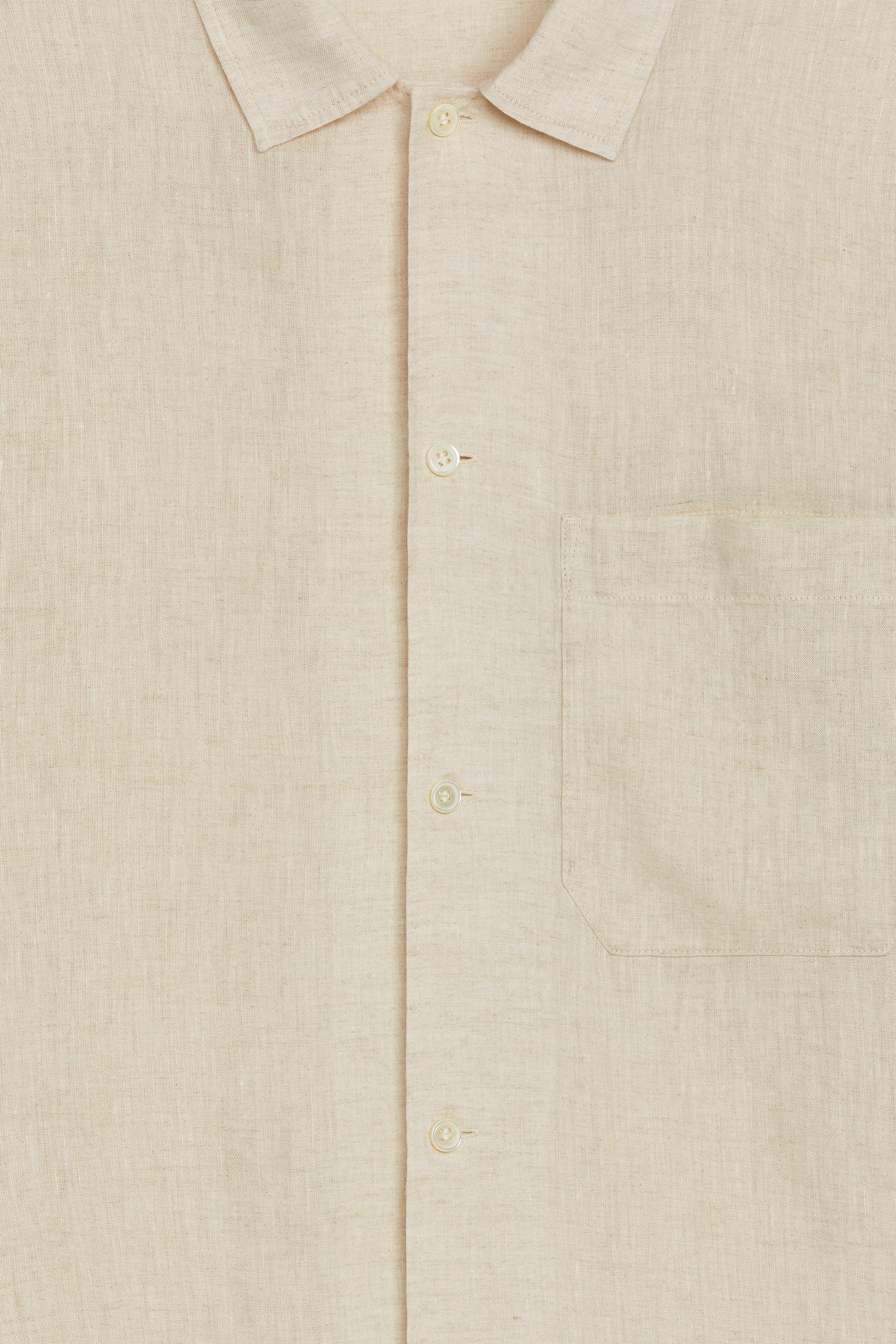 Linen Shirt - Beige/Black - 3