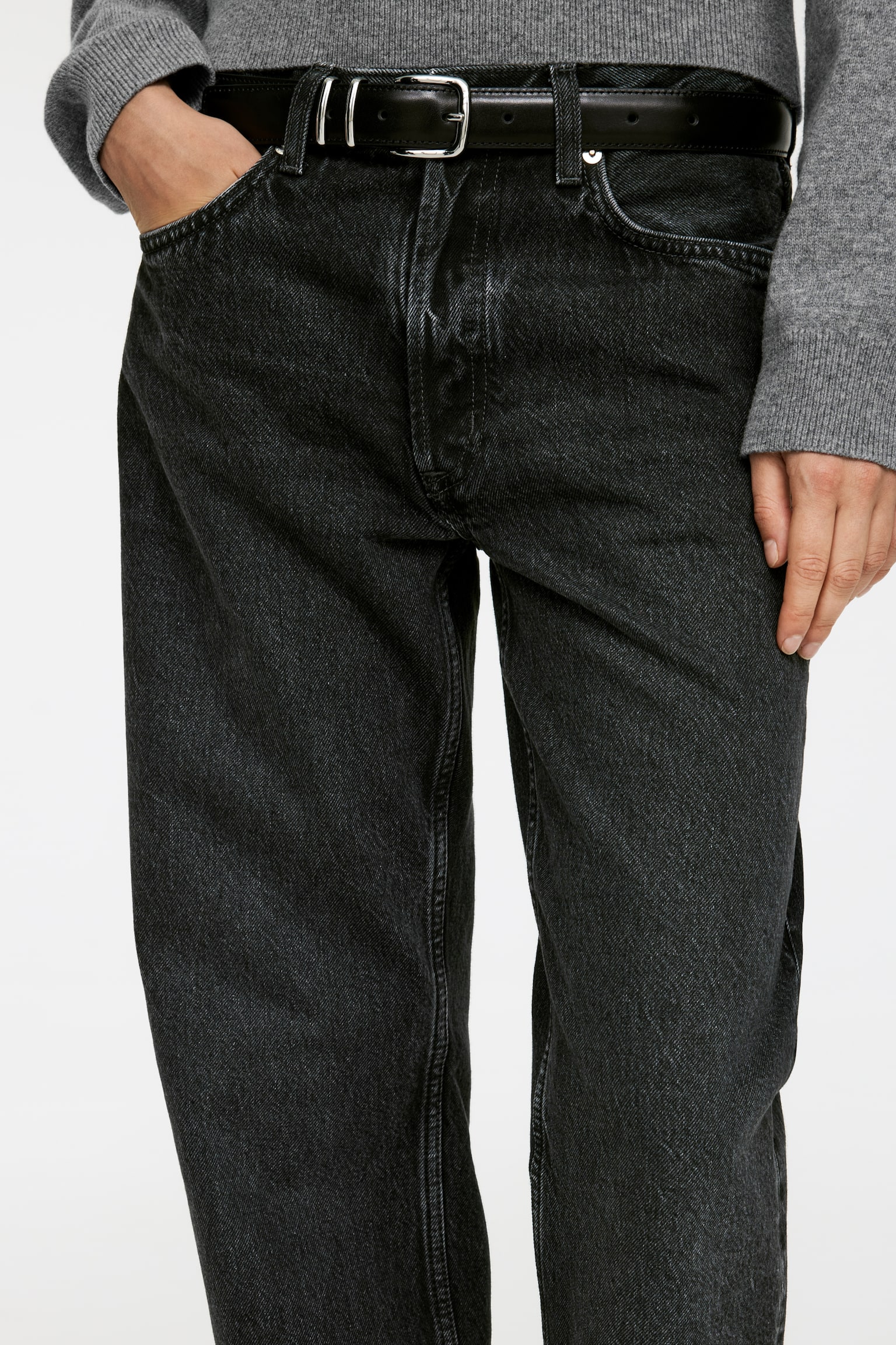 SHORE Low Relaxed Jeans - Dark Grey/Ecru/Mid Blue/Dark Brown - 3