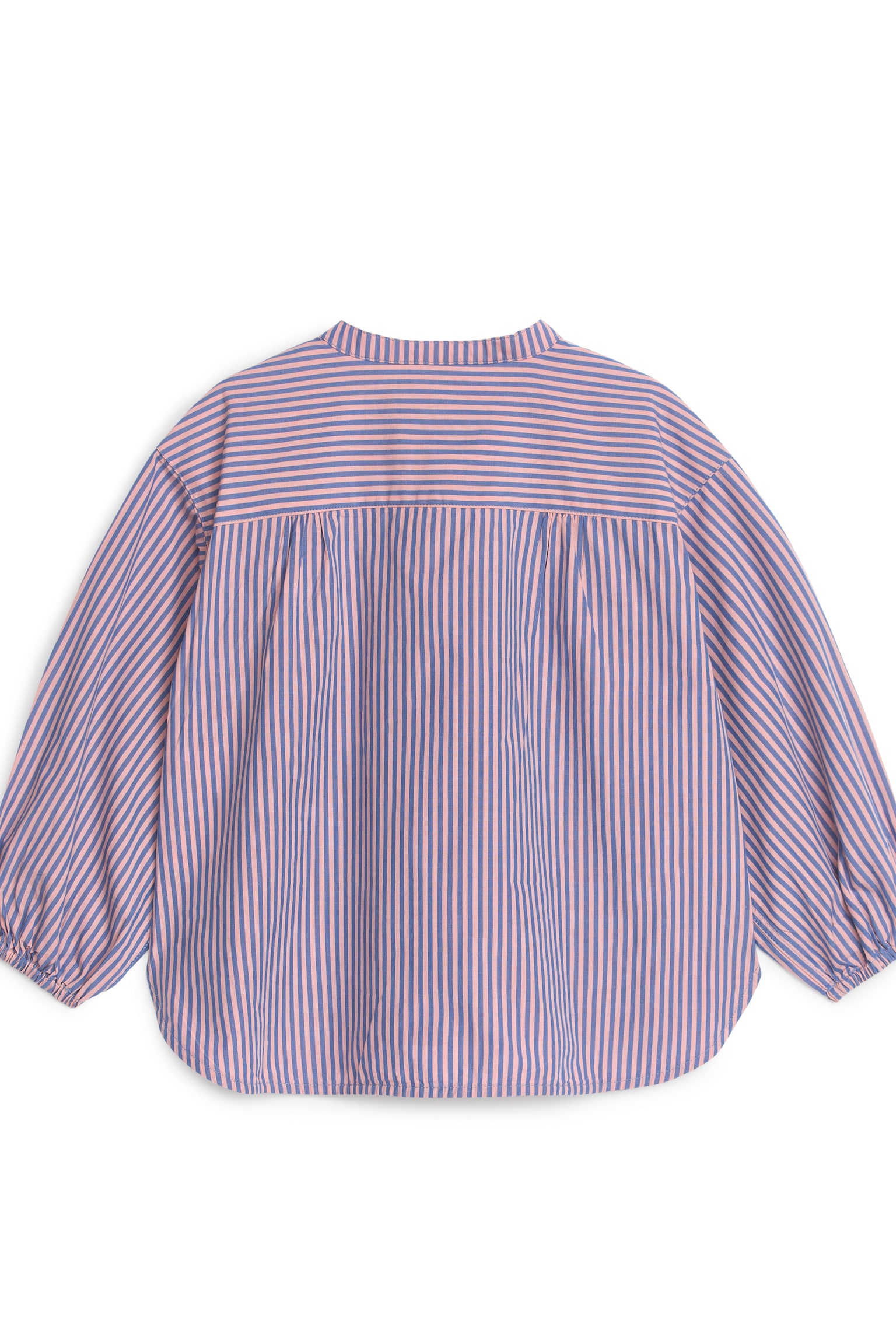 Relaxed Cotton Blouse - Blue/Pink - 3