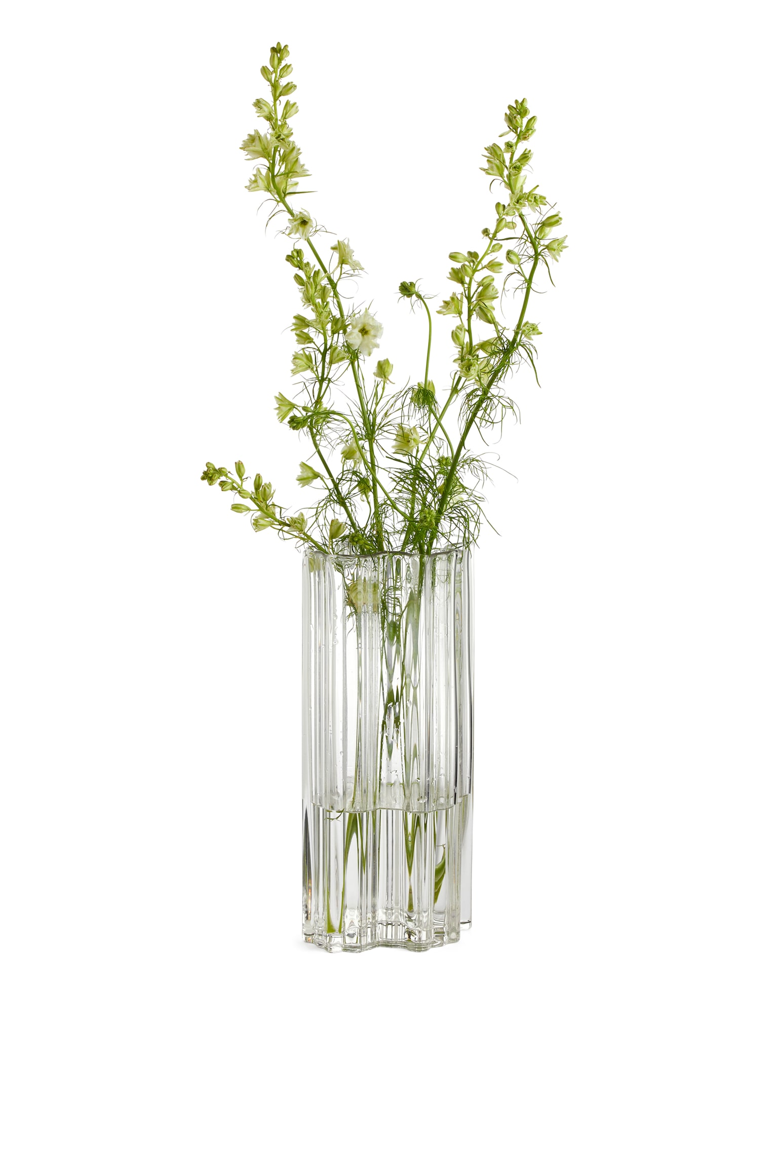 Irregular Glass Vase 25 cm - Clear - 2