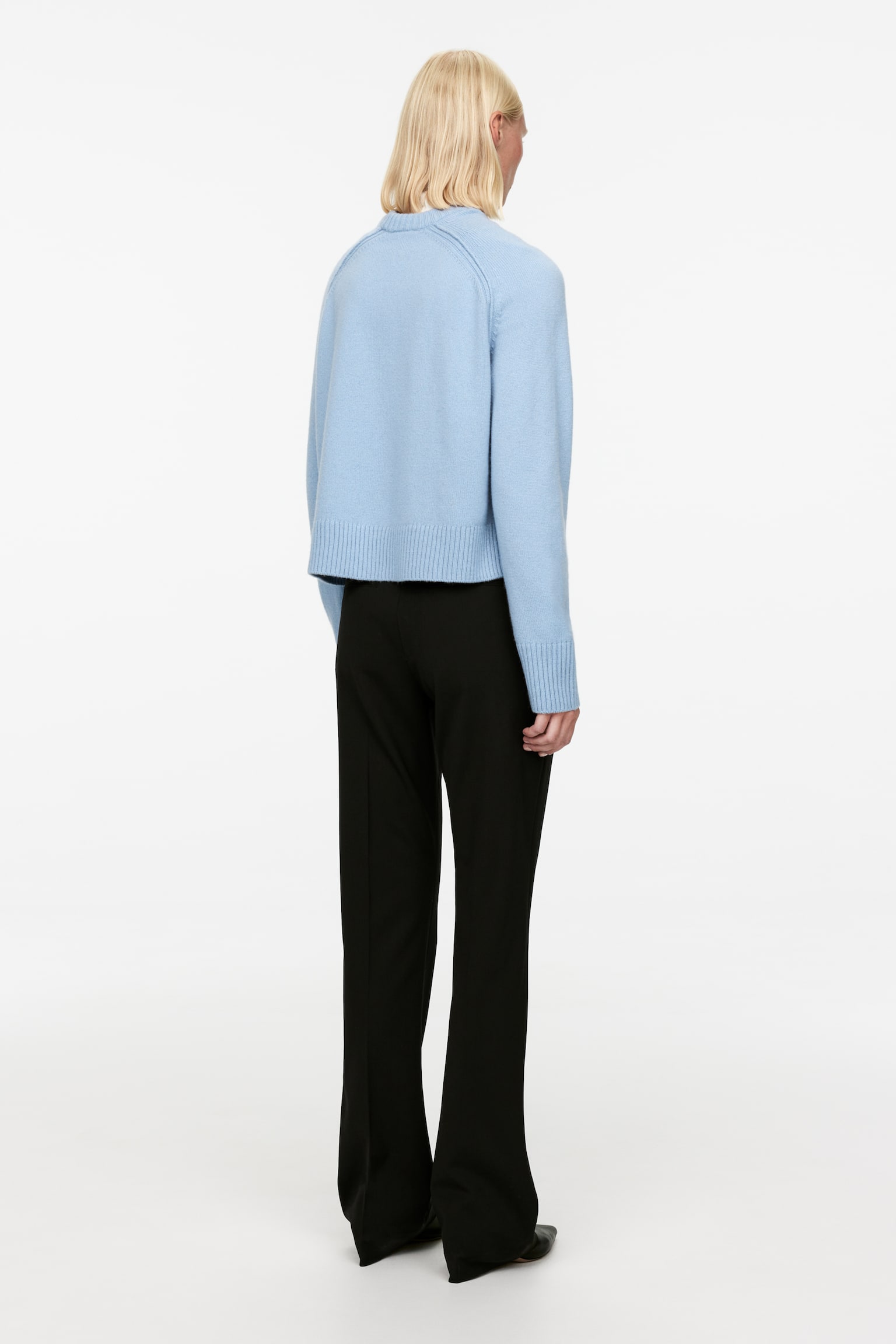 Wool Jumper - Light Blue/Black - 4