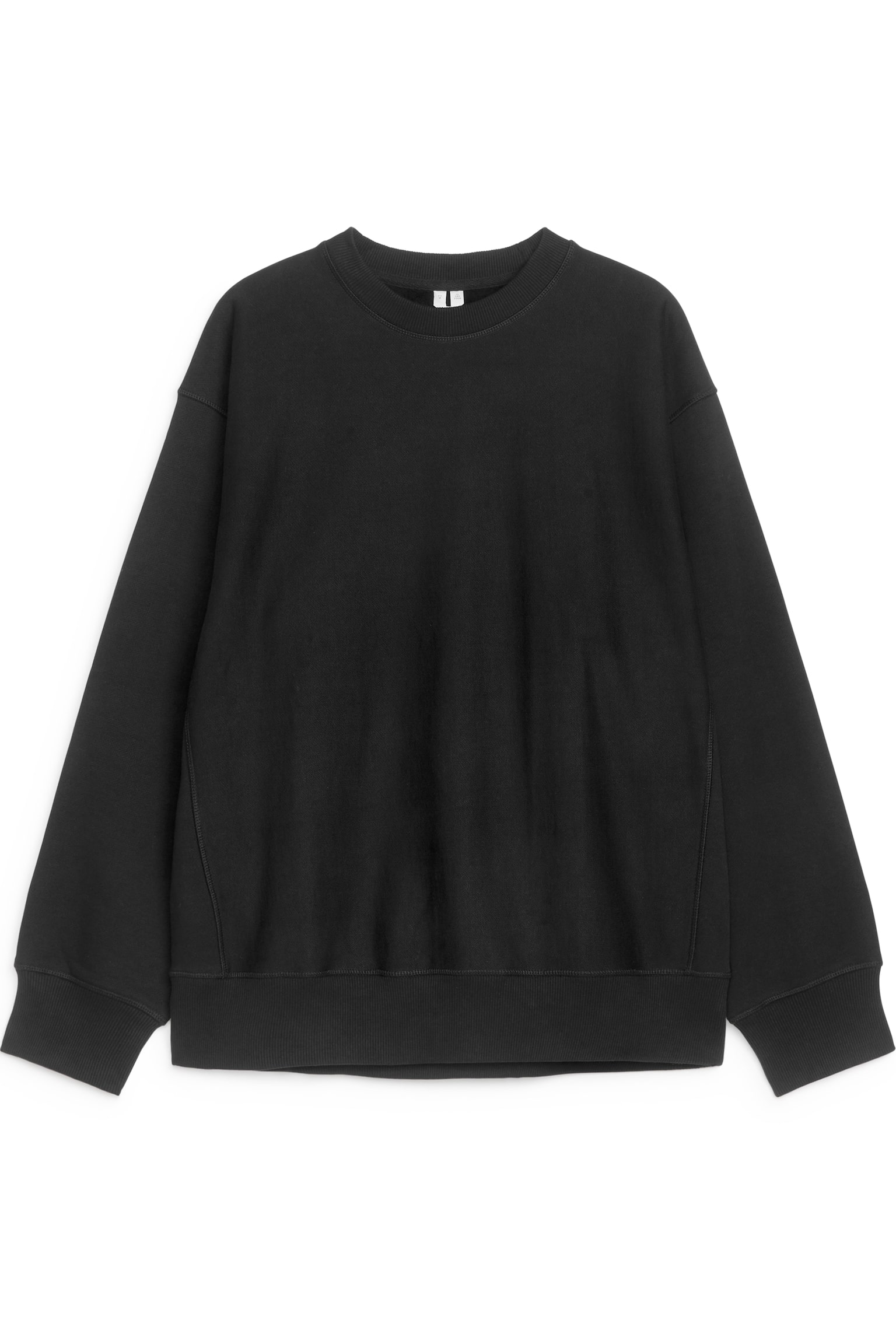 Relaxed Heavyweight Sweatshirt - Black/Grey Melange - 1