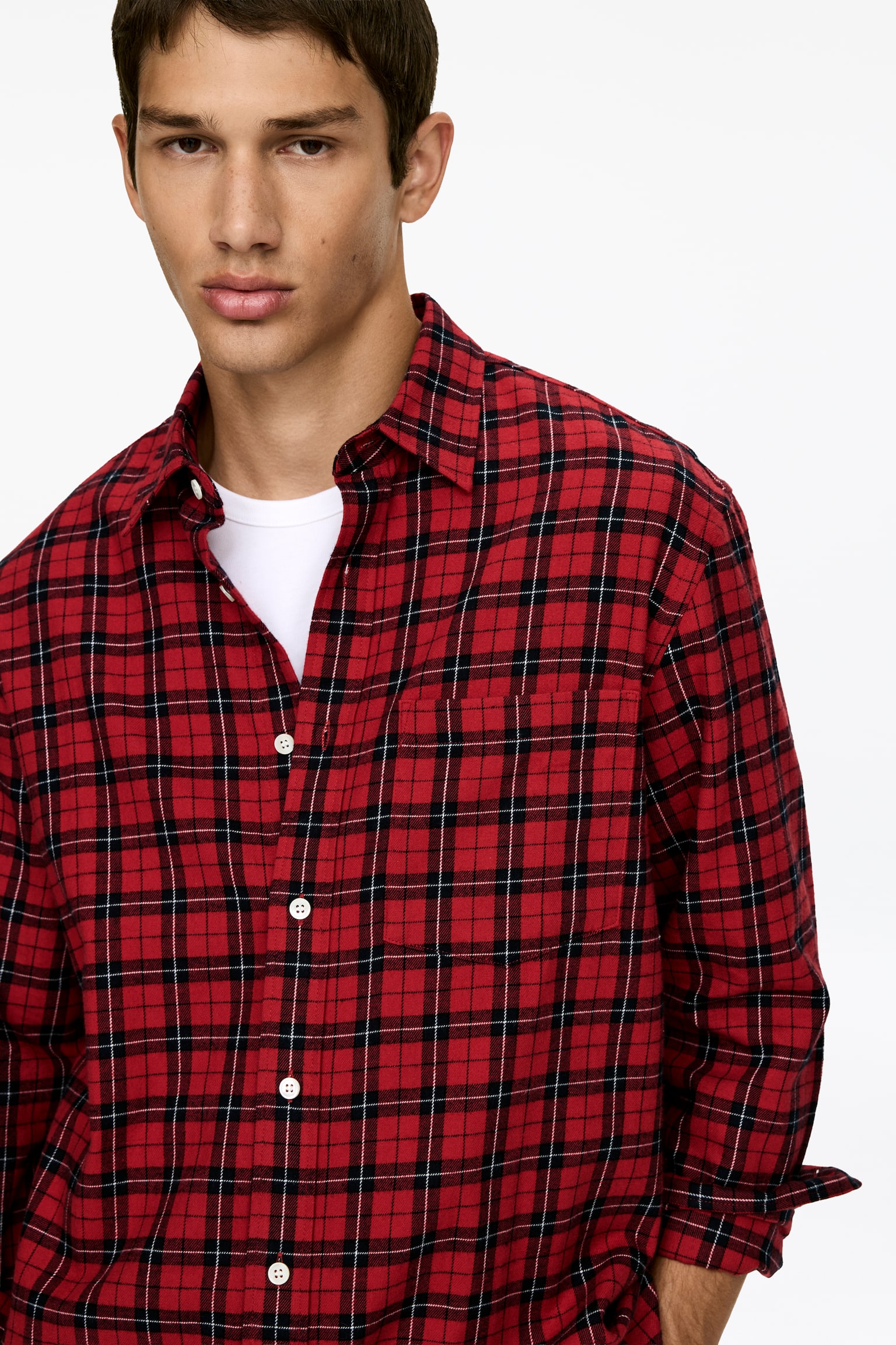 Flanellhemd - Rot/Schwarz - 7