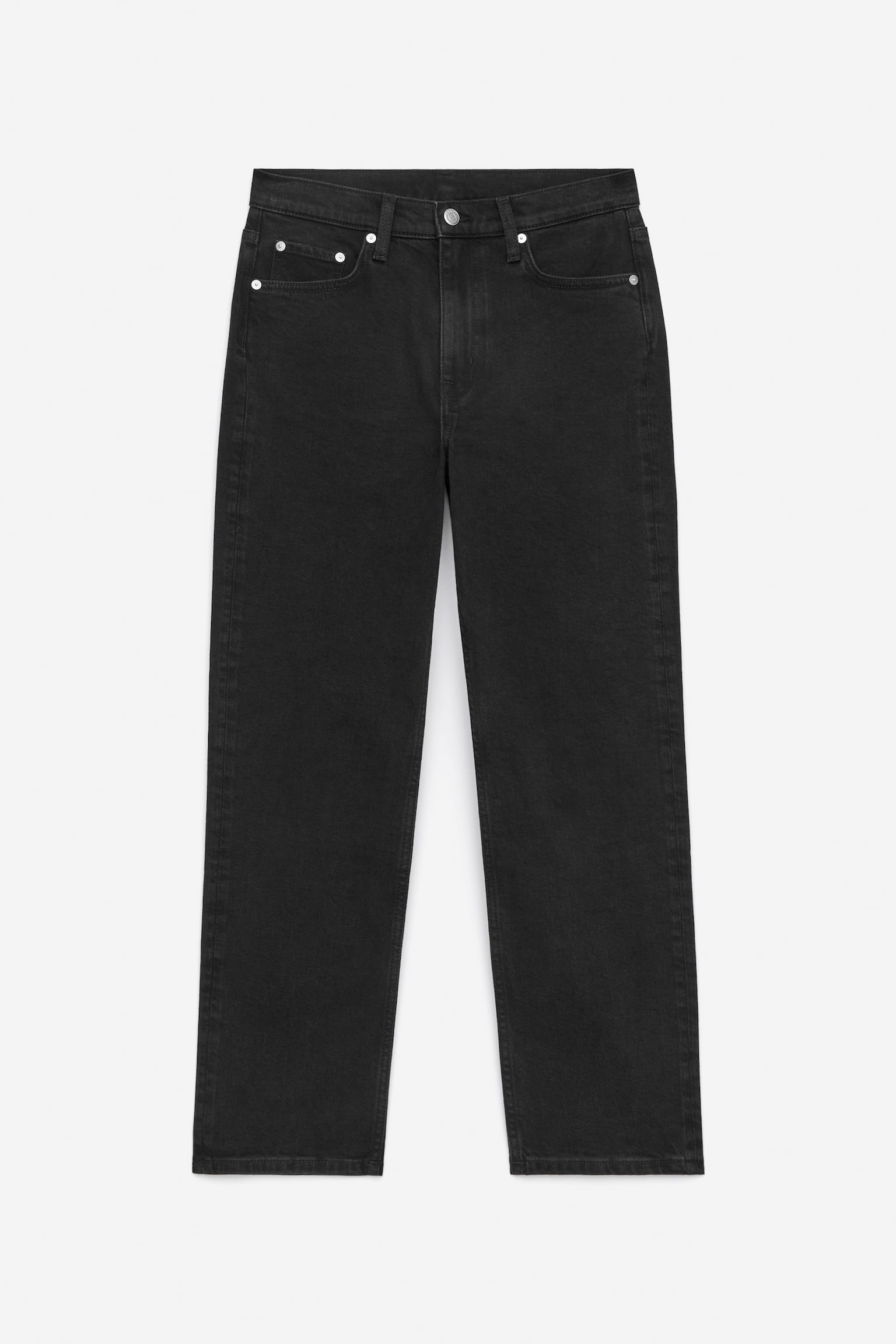 Jean slim raccourci JADE - Noir délavé/Blanc/Bleu foncé/Bleu/Bleu foncé - 2