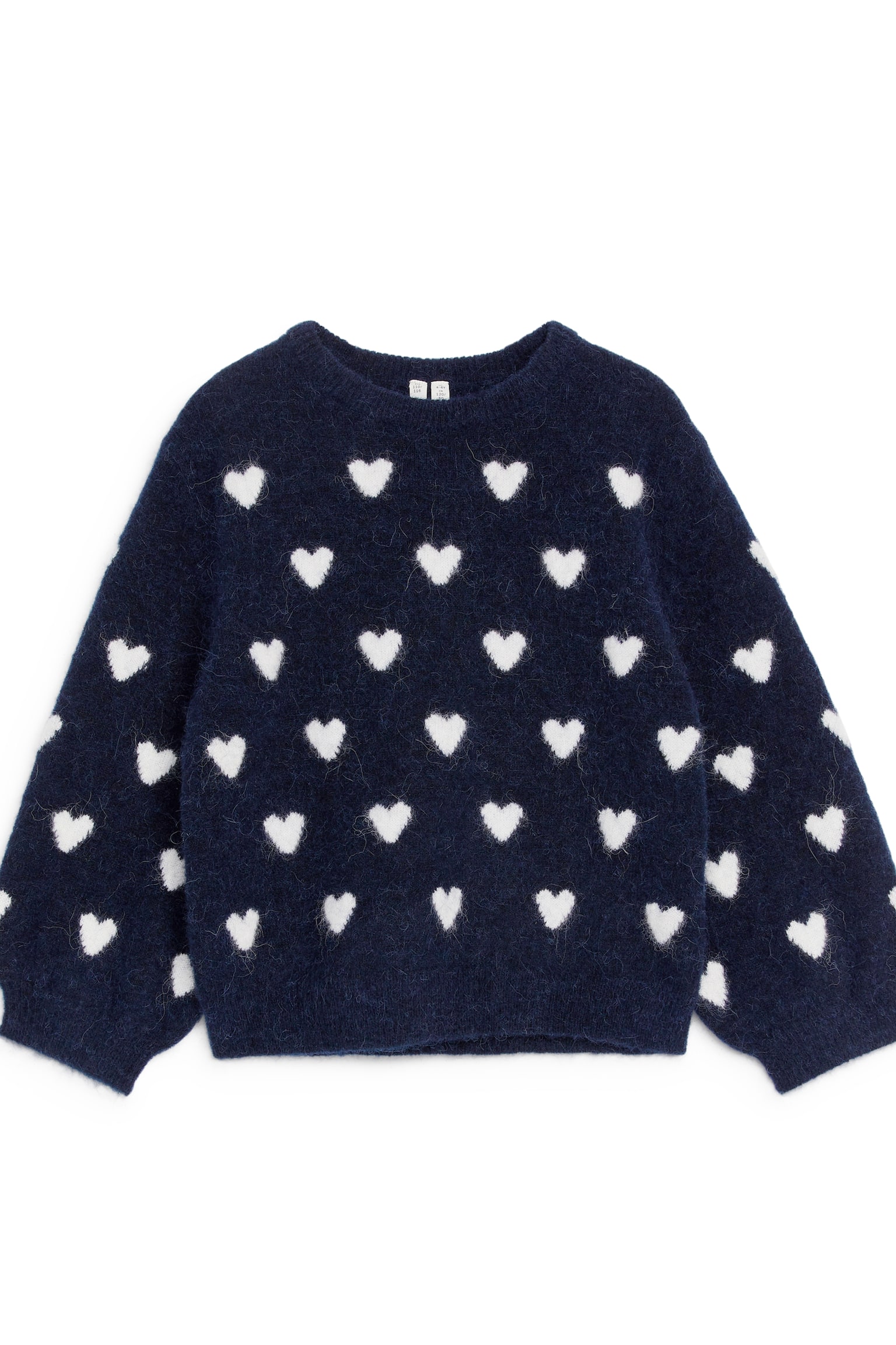 Intarsia Knit Jumper - Dark Blue/Hearts/Lilac/Stripe/Beige/Stripe/Pink/Hearts - 1