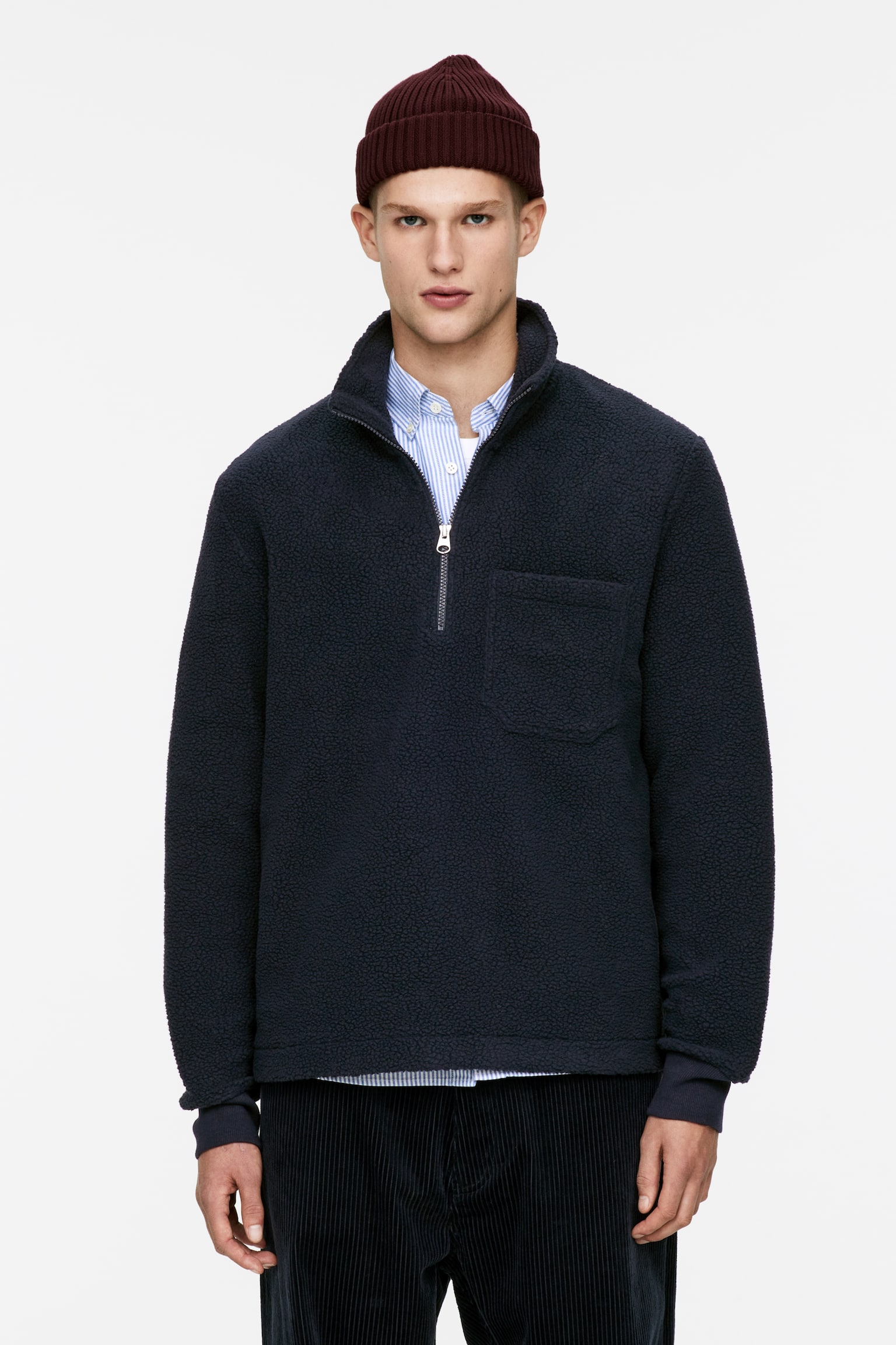 Fleece Half-Zip - Dark Blue - 1