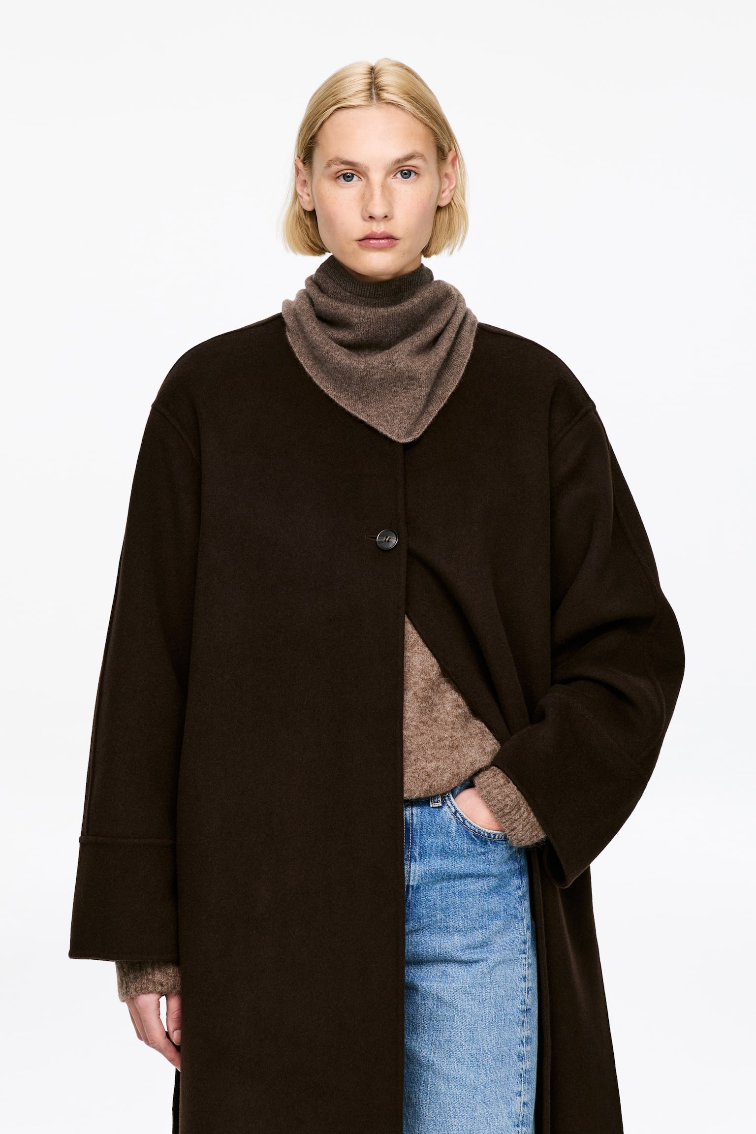 Schal aus Kaschmir - Braun - 1