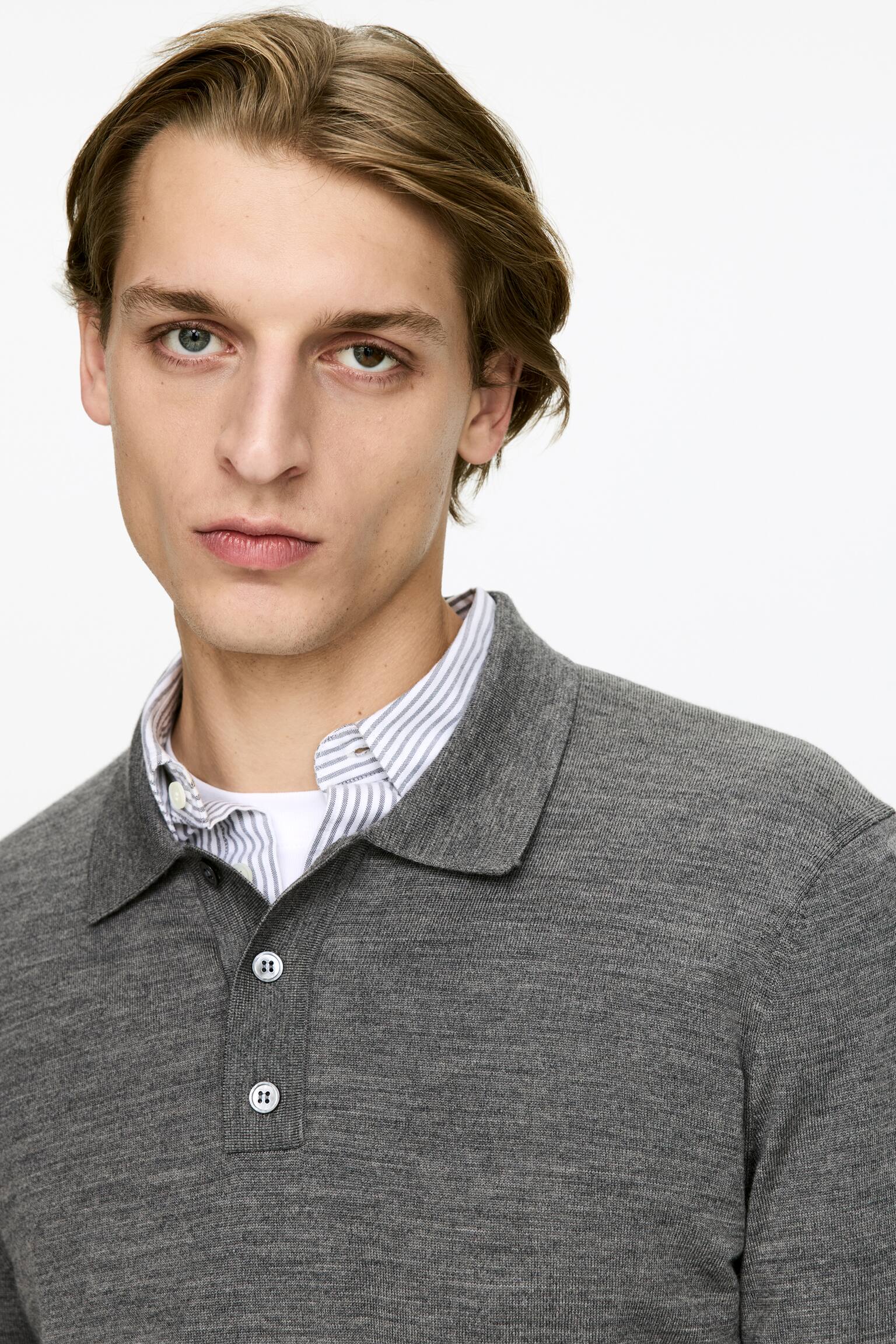 Polotrui van merinoswol - Grijs gemêleerd/Lichtblauw/Donkerblauw/Donkergroen/Donkerbruin - 5