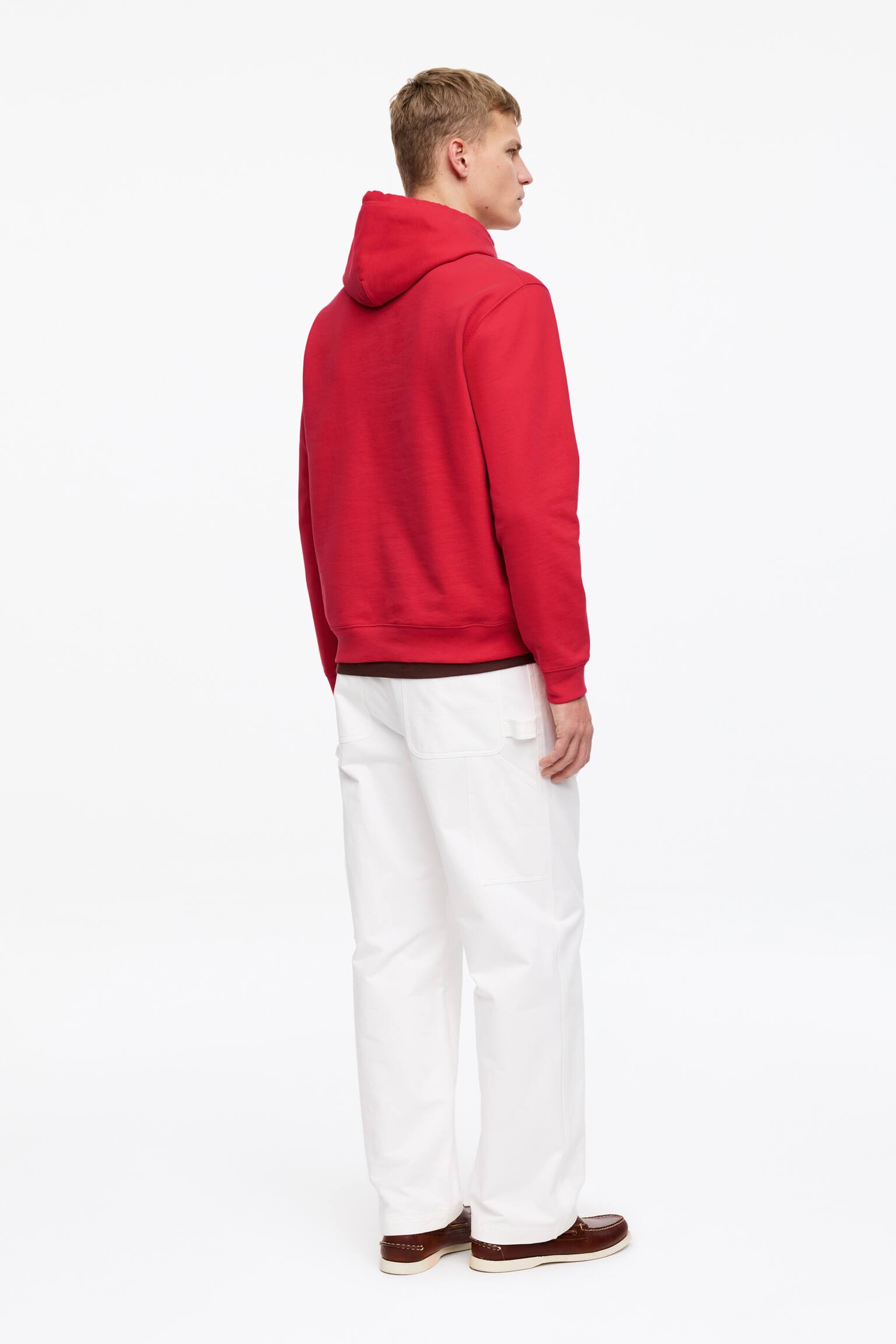 Sweatshirt mit Kapuze - Rot/Graumeliert - 5