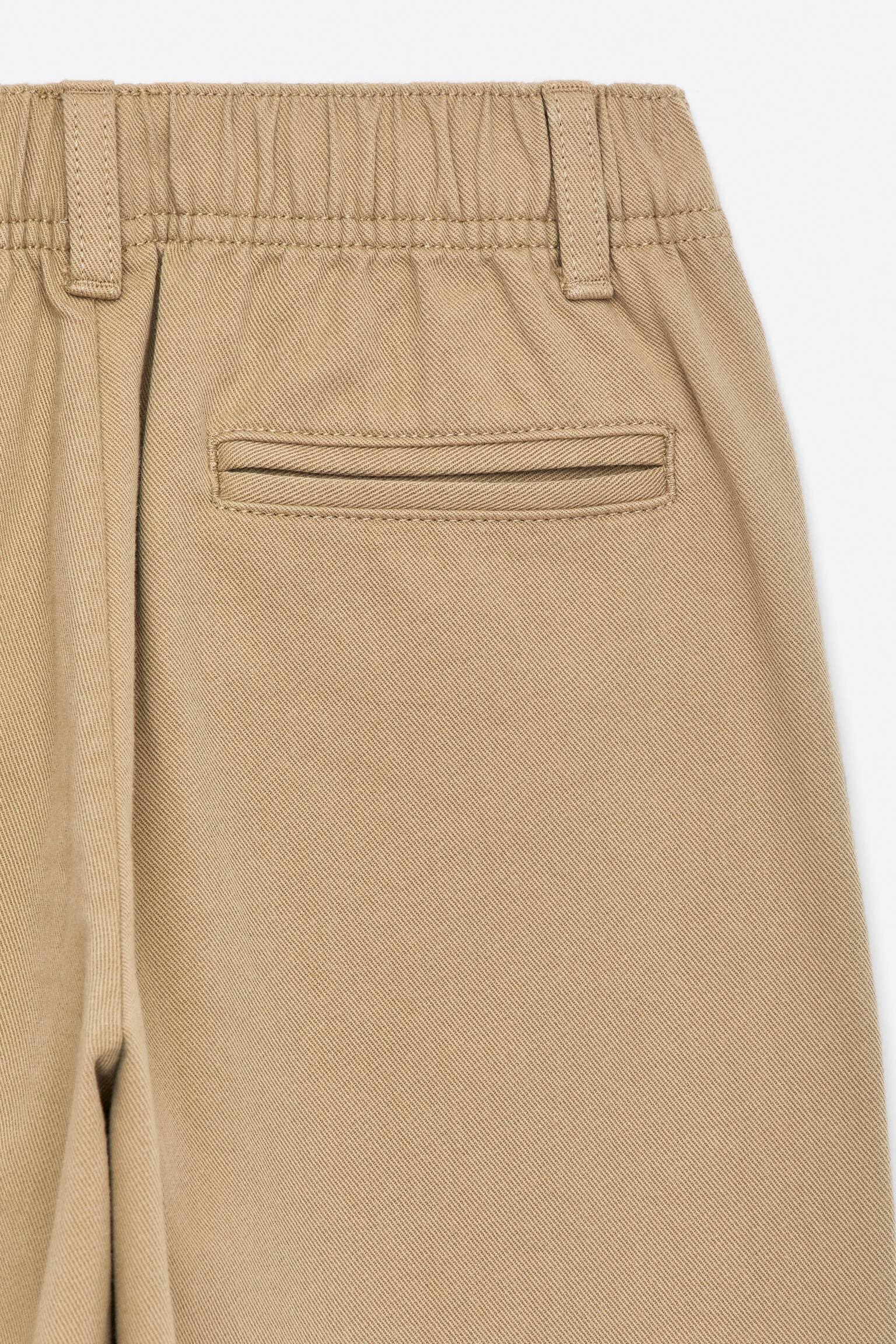 Baumwoll-Chino mit schmal zulaufendem Bein - Beige/Dunkelblau/Knallblau - 3
