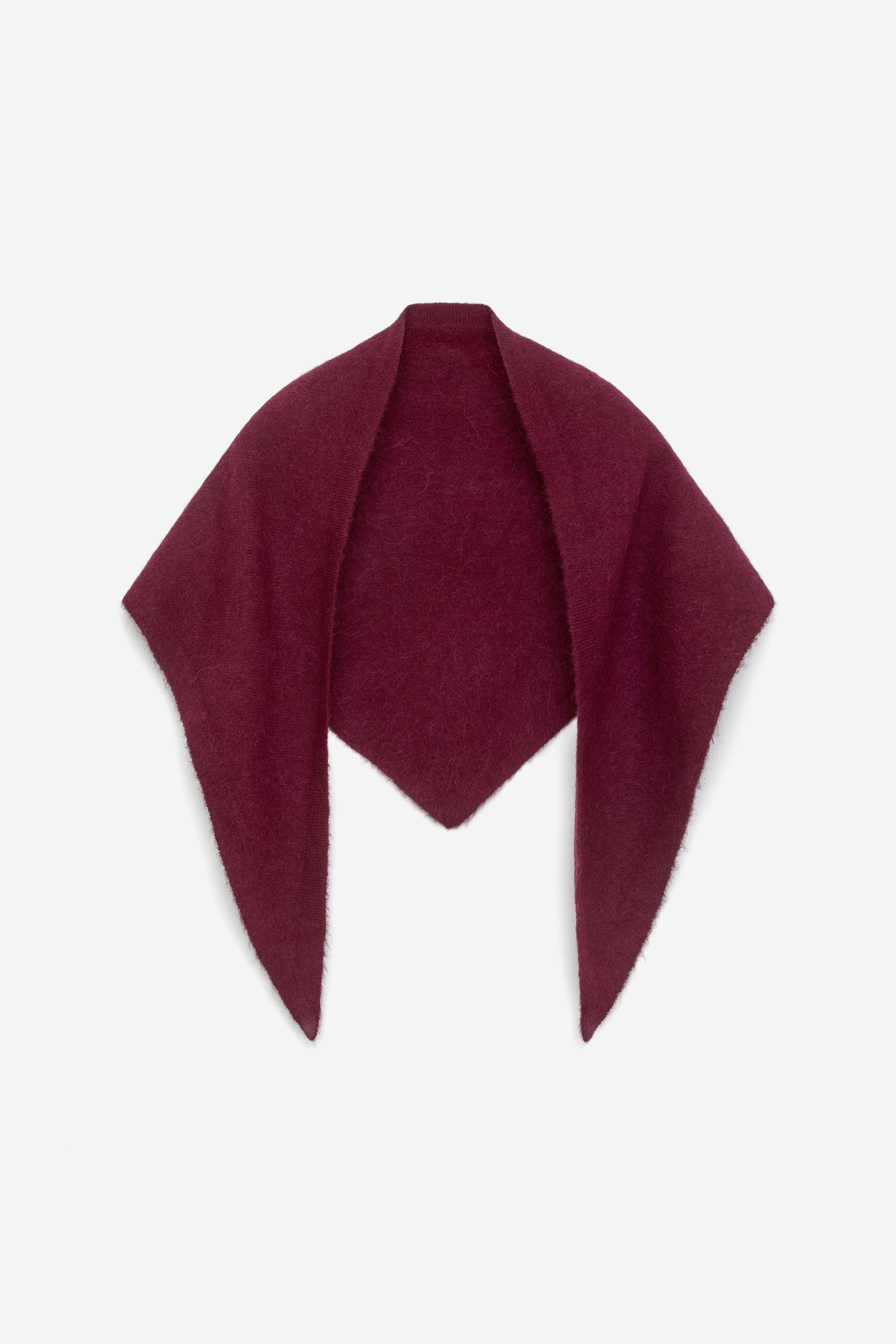 Skjerf i alpakka ullblanding - Mørkerød/Dusty rosa