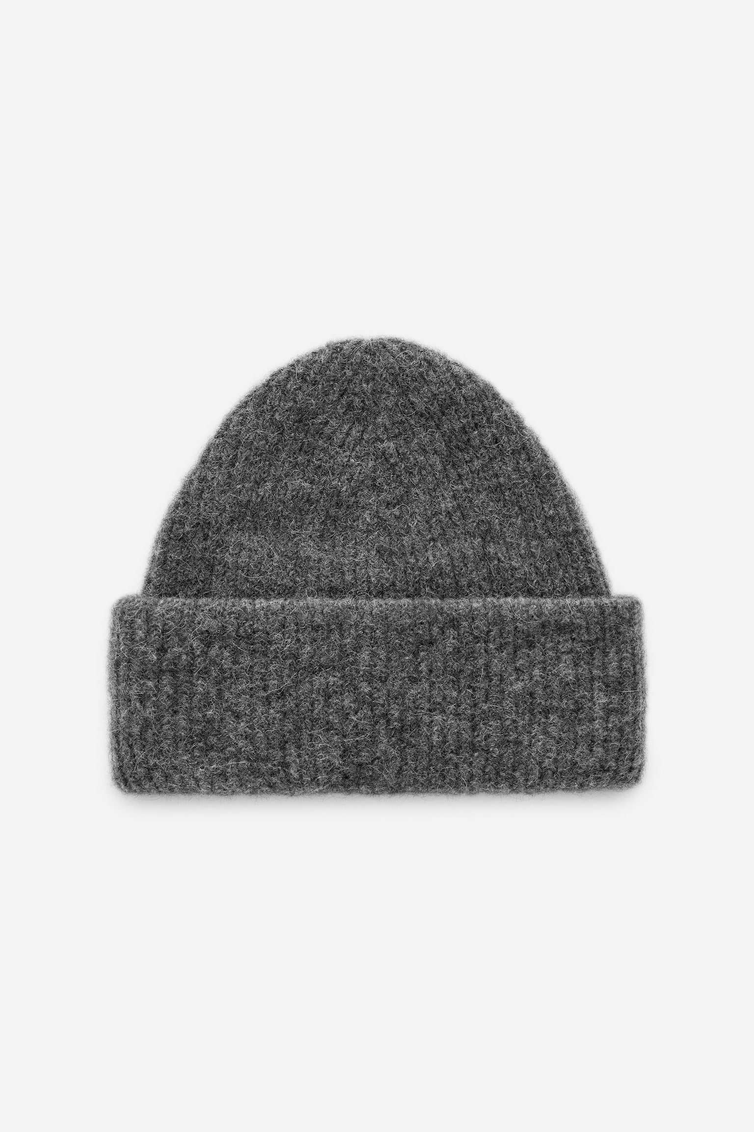 Beanie aus Alpakawolle und Wolle - Dunkelgrau/Beige/Taubenblau/Schwarz/Grün