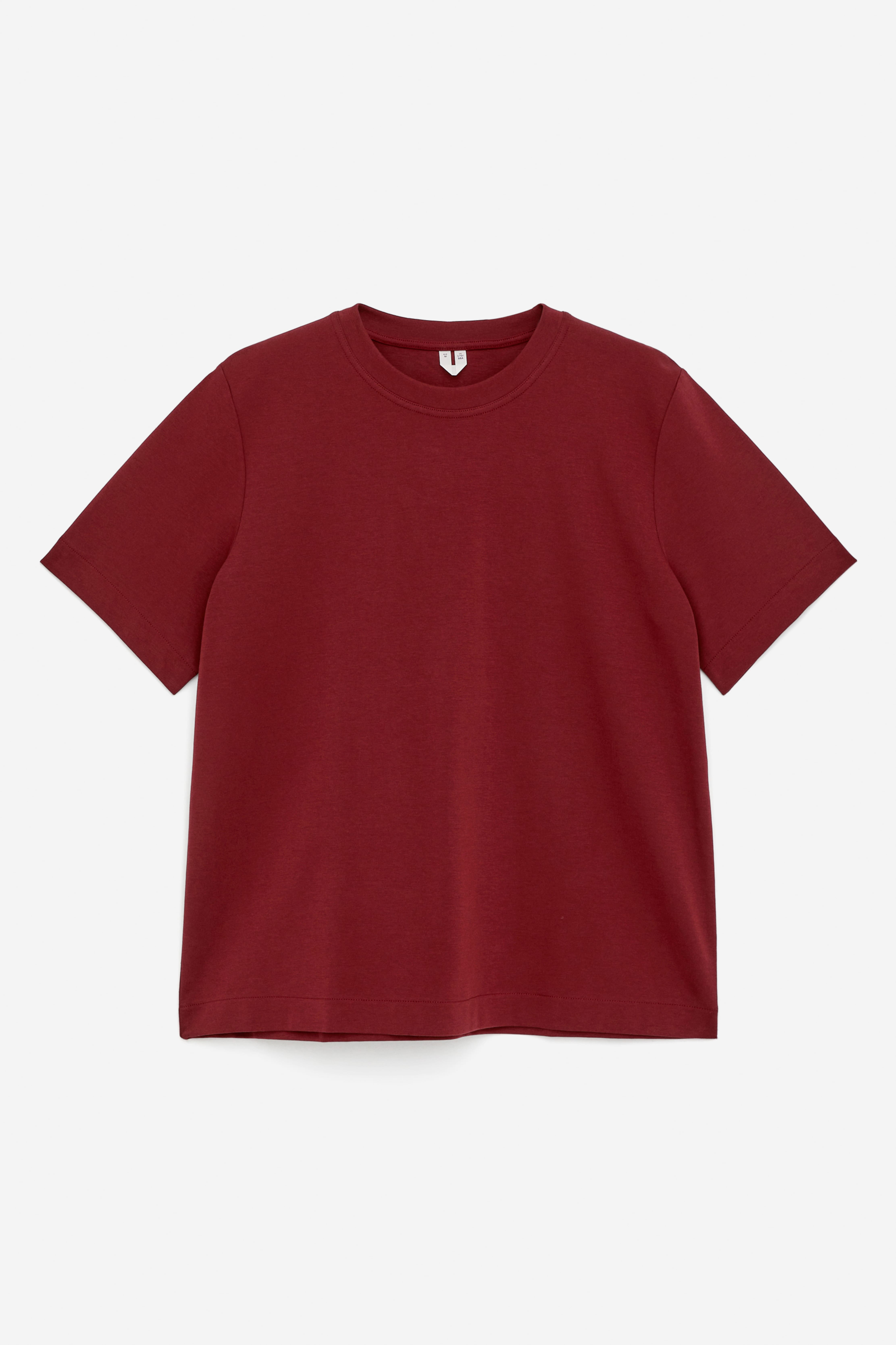 PEARL T-shirt van zware kwaliteit - Bordeauxrood/Wit/Zwart/Grijs gemêleerd/Lichtbeige/Roze