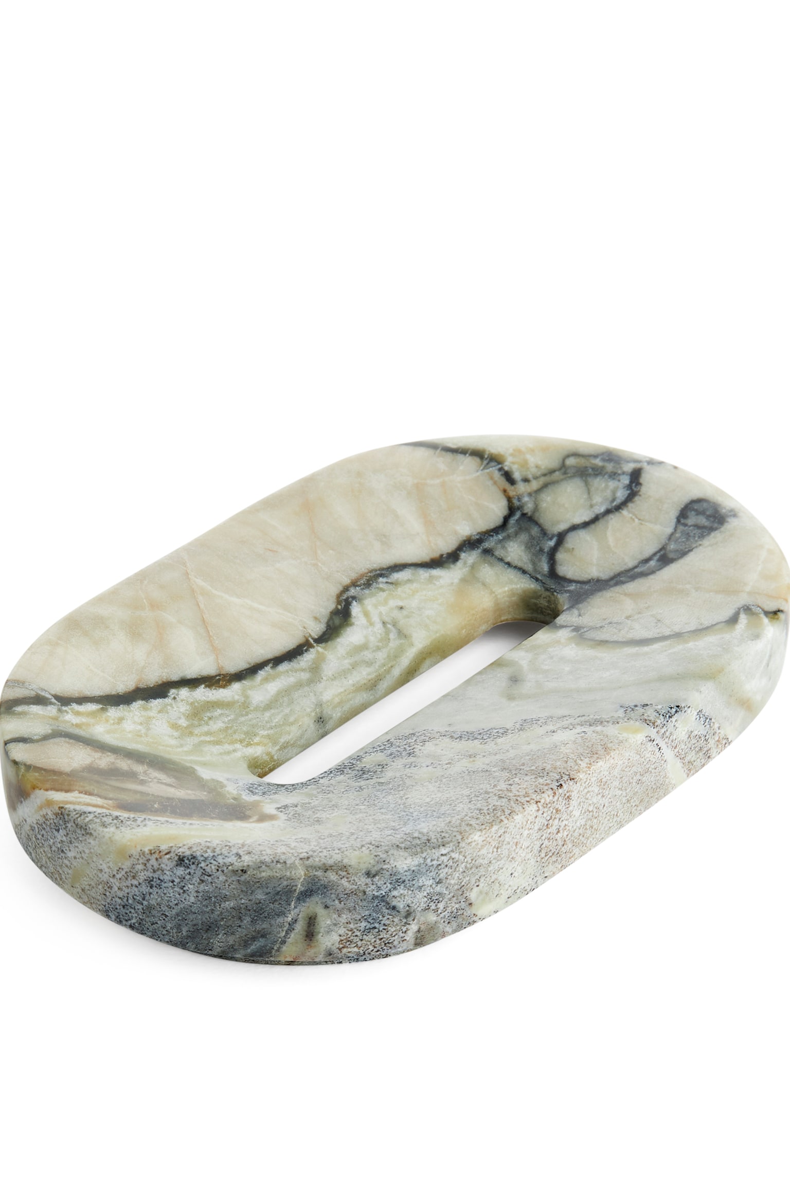 Marble Soap Dish - Grey Melange/Beige - 3