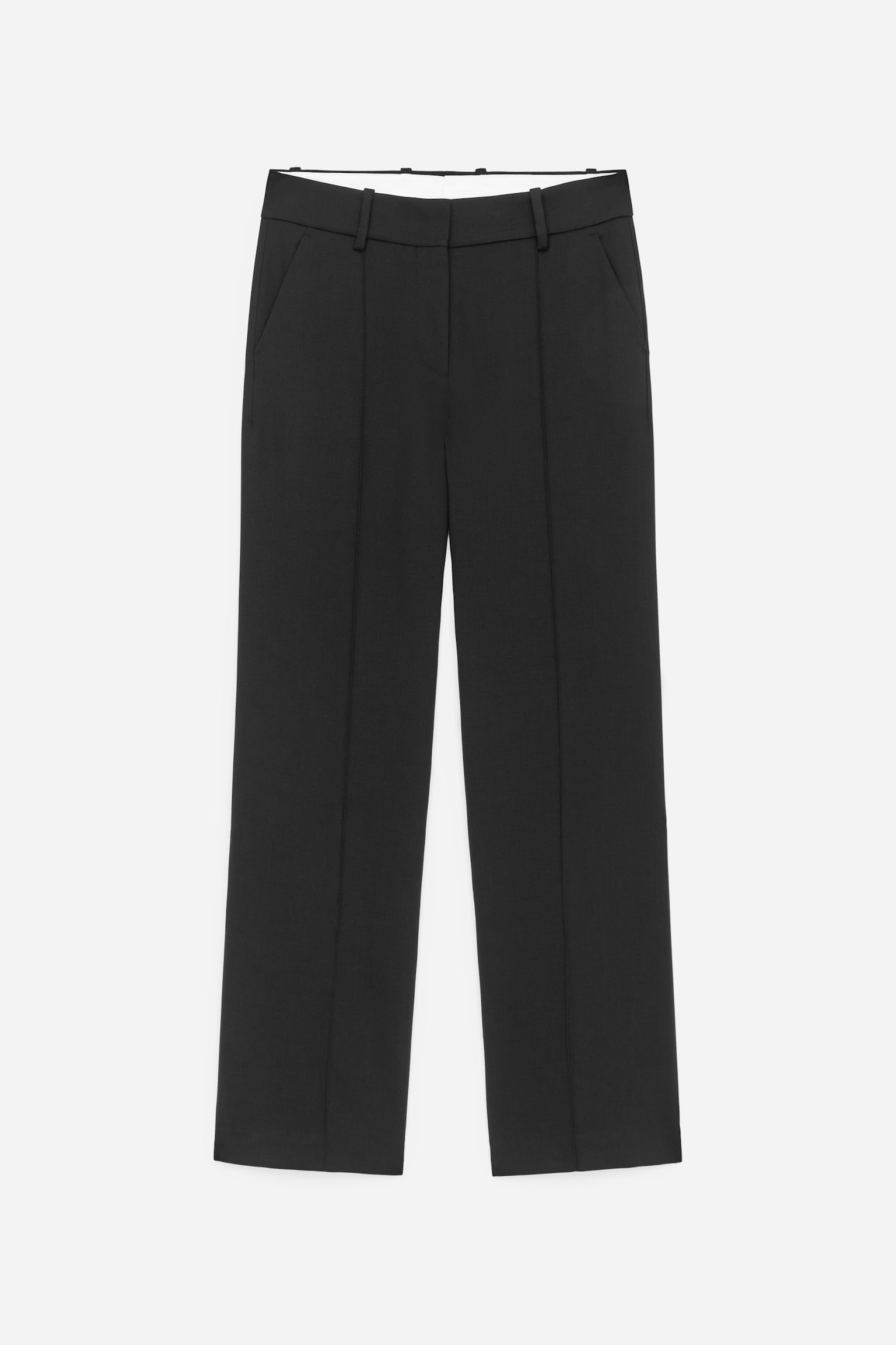 Elegante Hose mit Schlitzen - Schwarz/Rot - 2