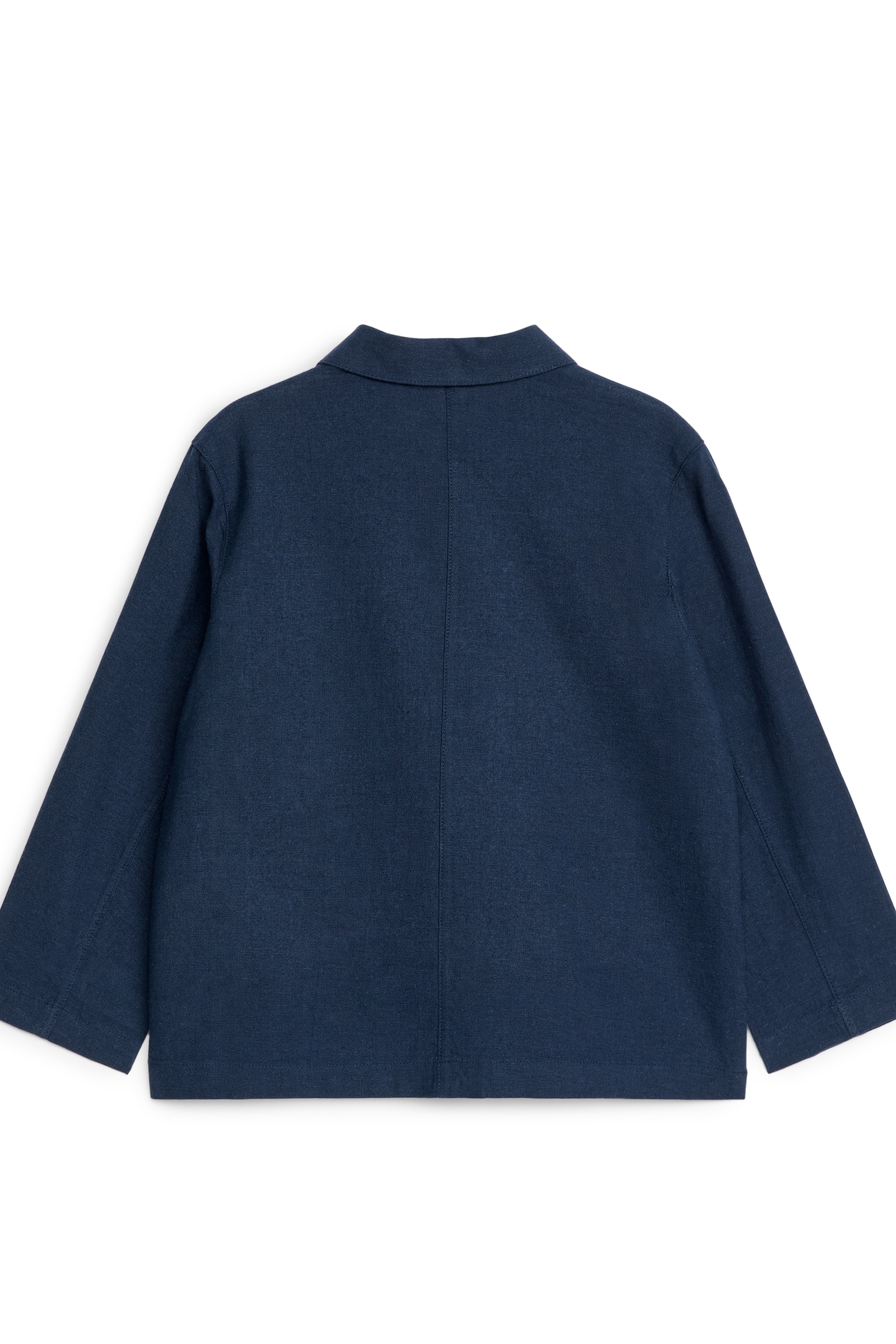 Linen Cotton Overshirt - Dark Blue - 3