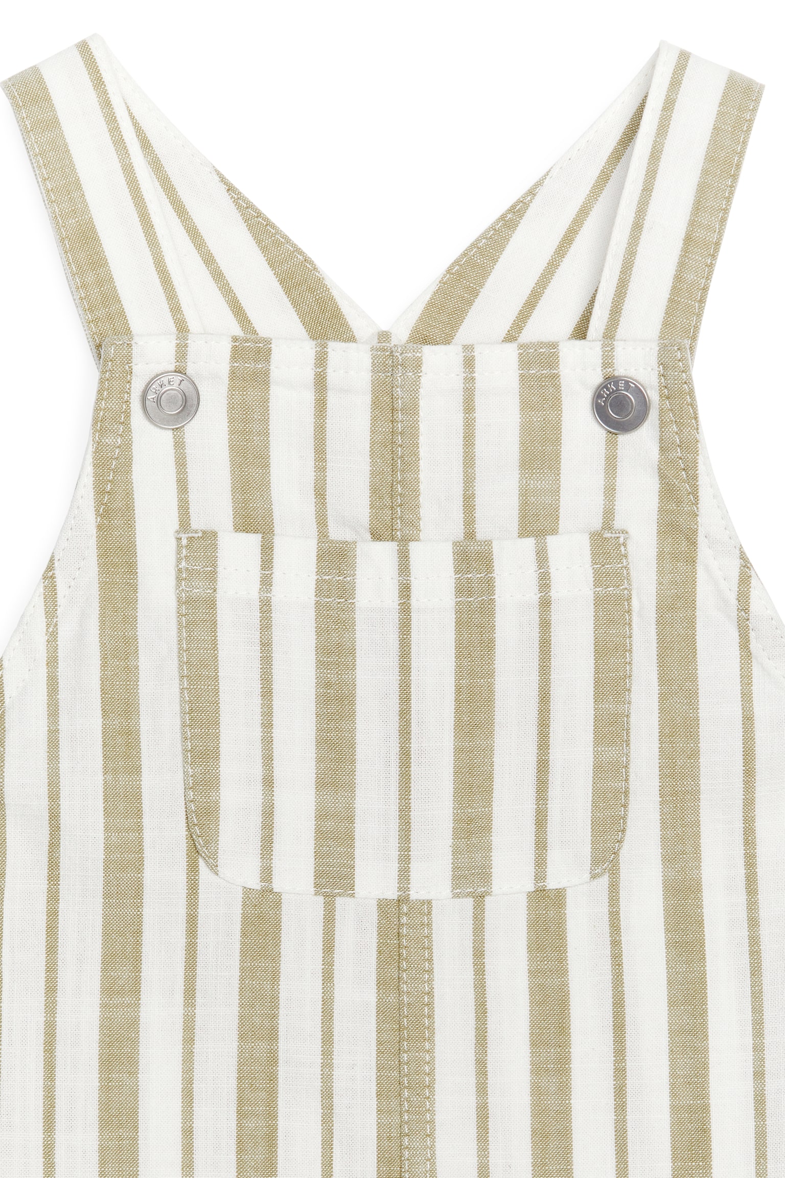 Dungaree Shorts - White/Beige - 2