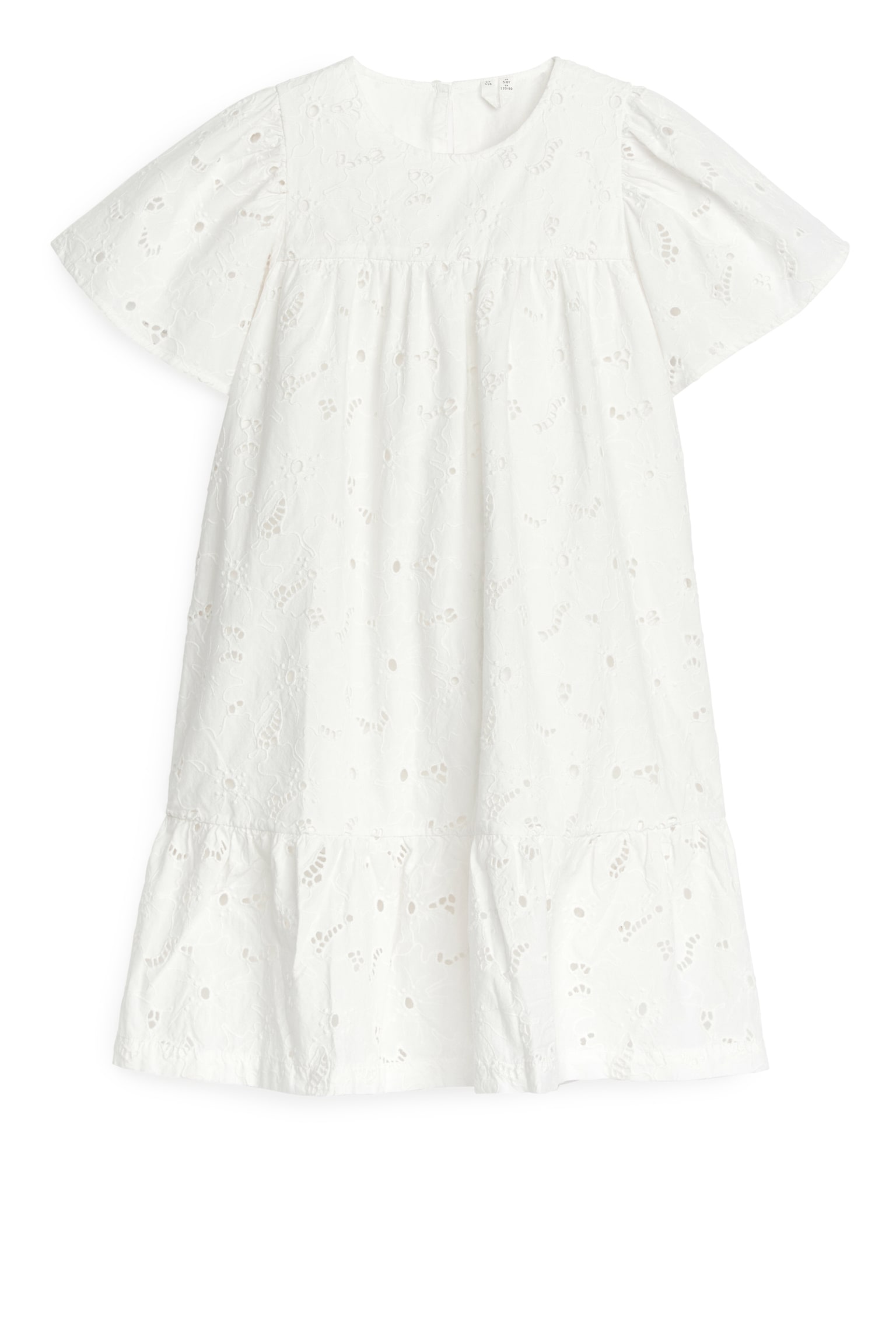 Broderie Anglaise Dress - White - 1