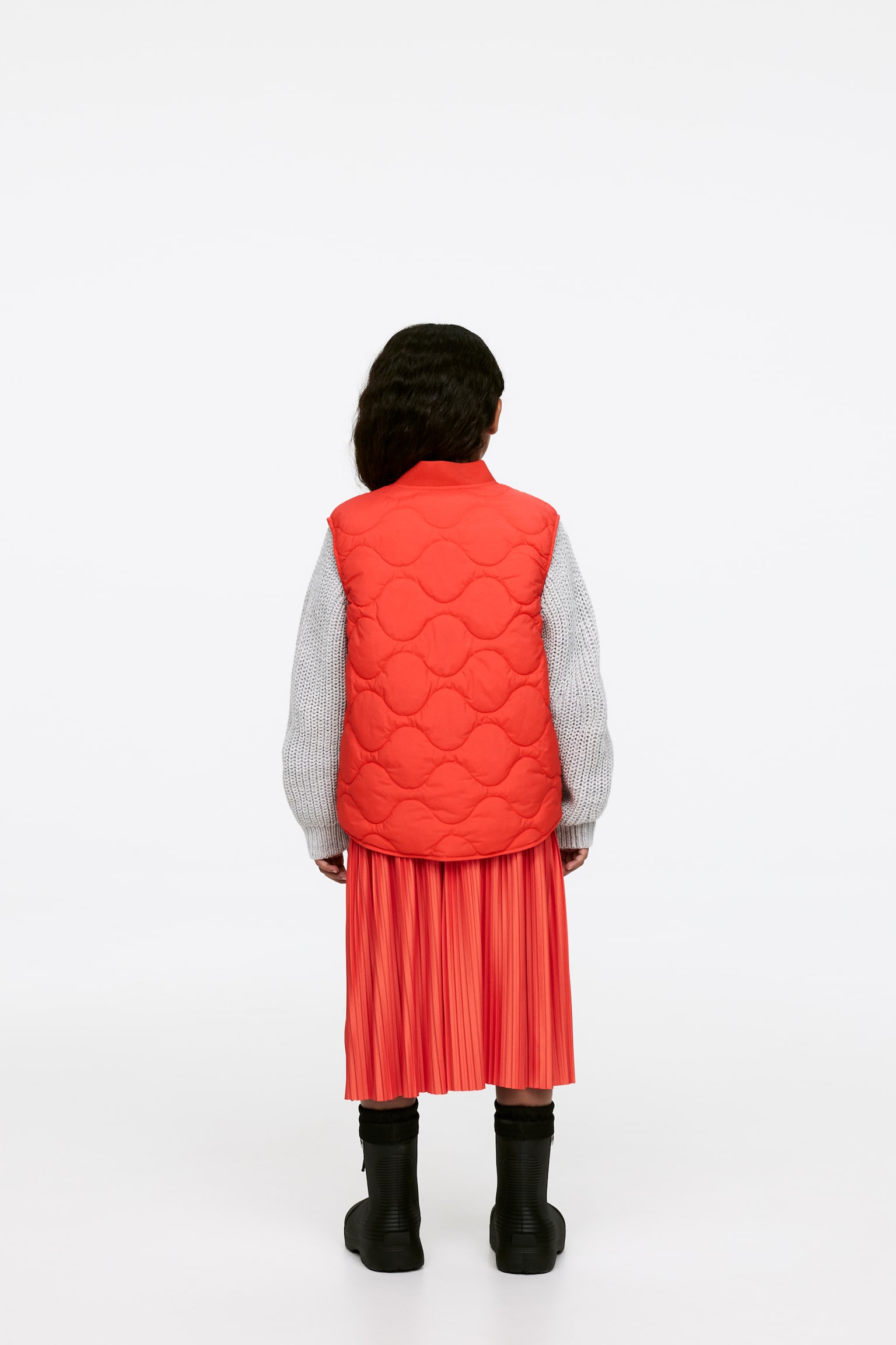 Quilted Vest - Bright Red - 6