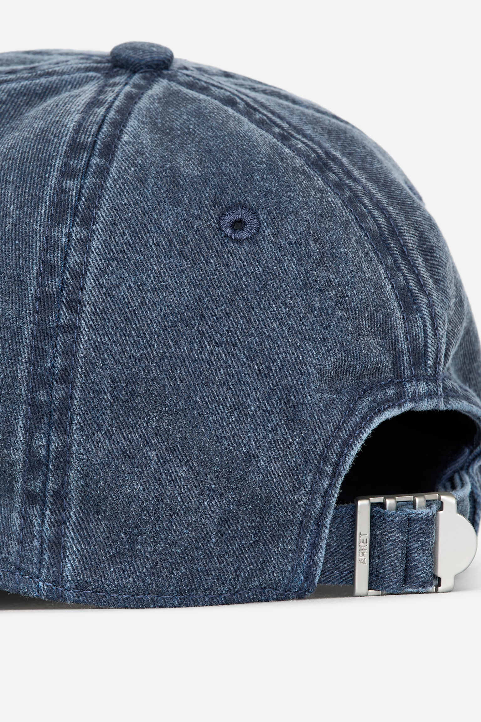 Cappellino in cotone lavato - Blu/Marrone lavato - 4