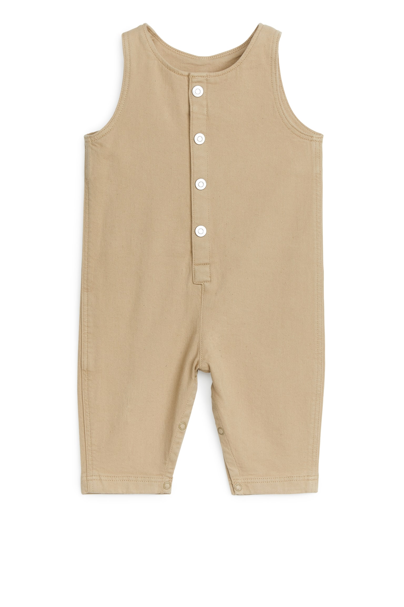 Sleeveless Overall - Beige - 1