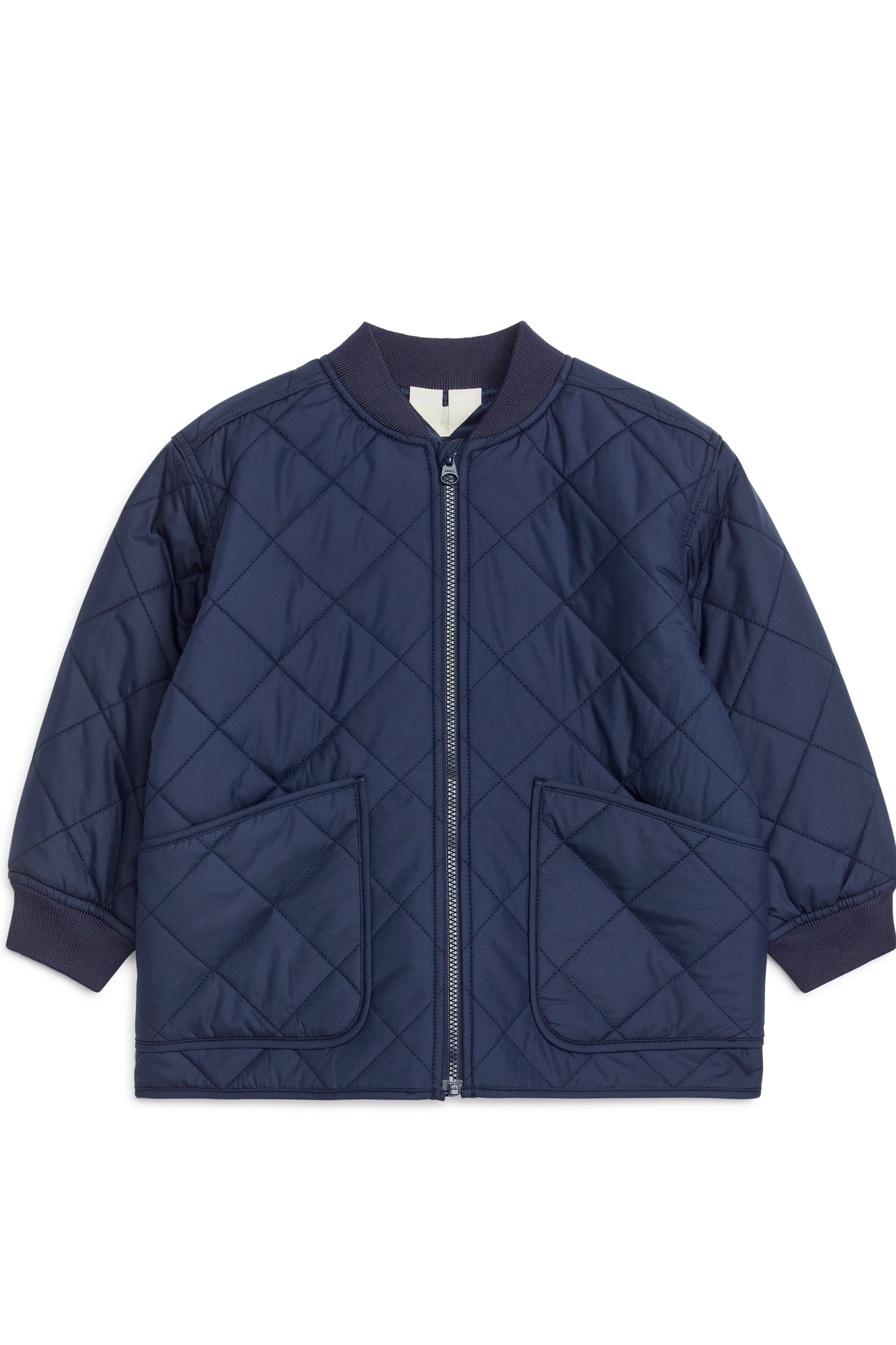 Quilted Jacket - Dark Blue - 1