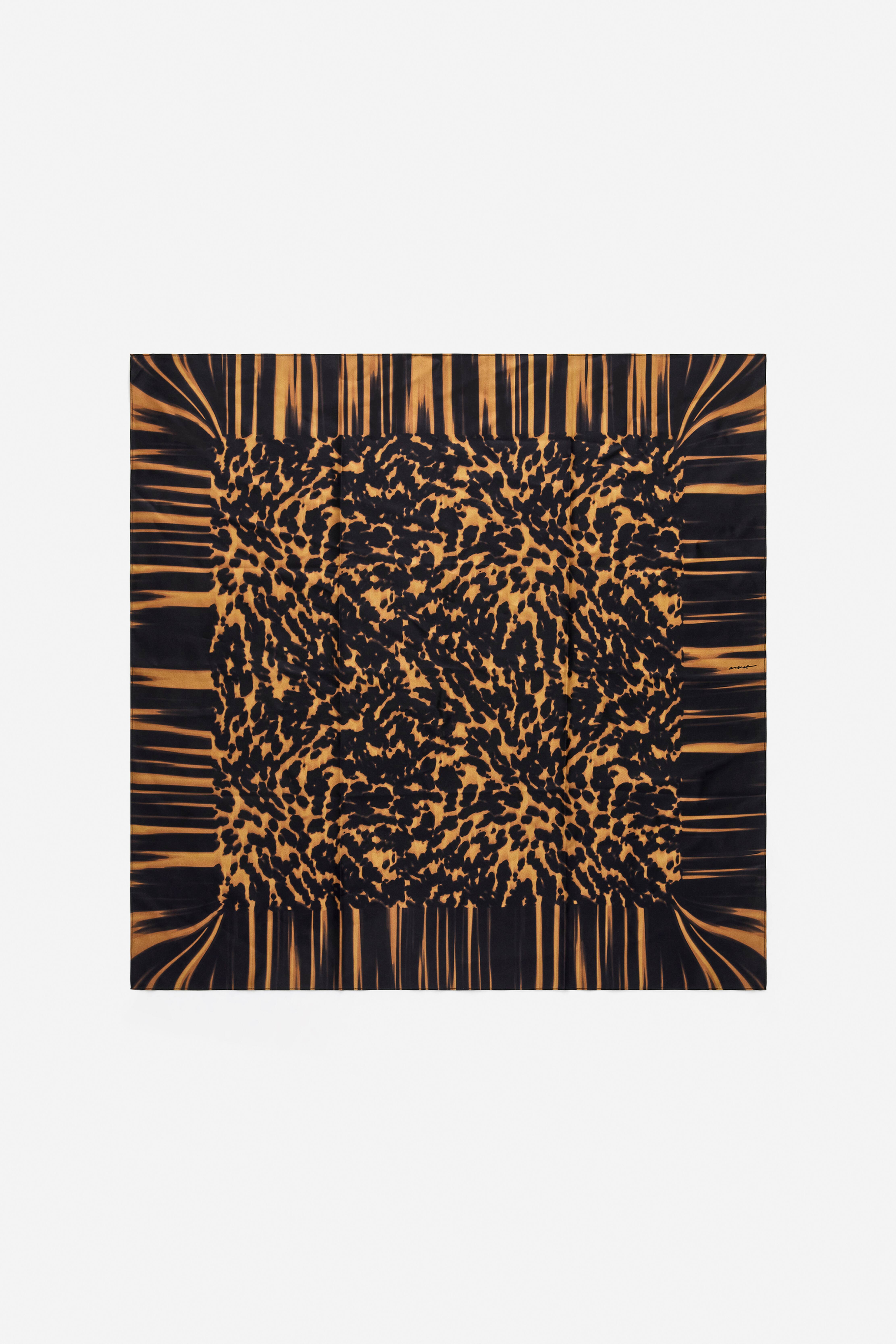 Foulard in seta - Arancione/Marrone