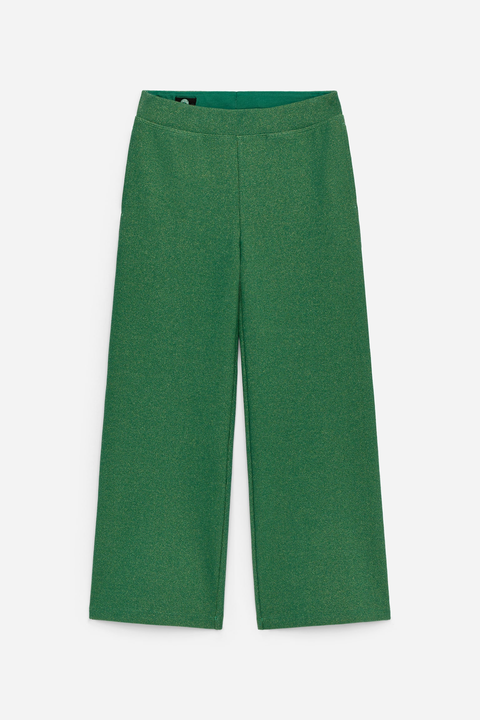 Metallicskimrande trikåbyxa - Grön - 1