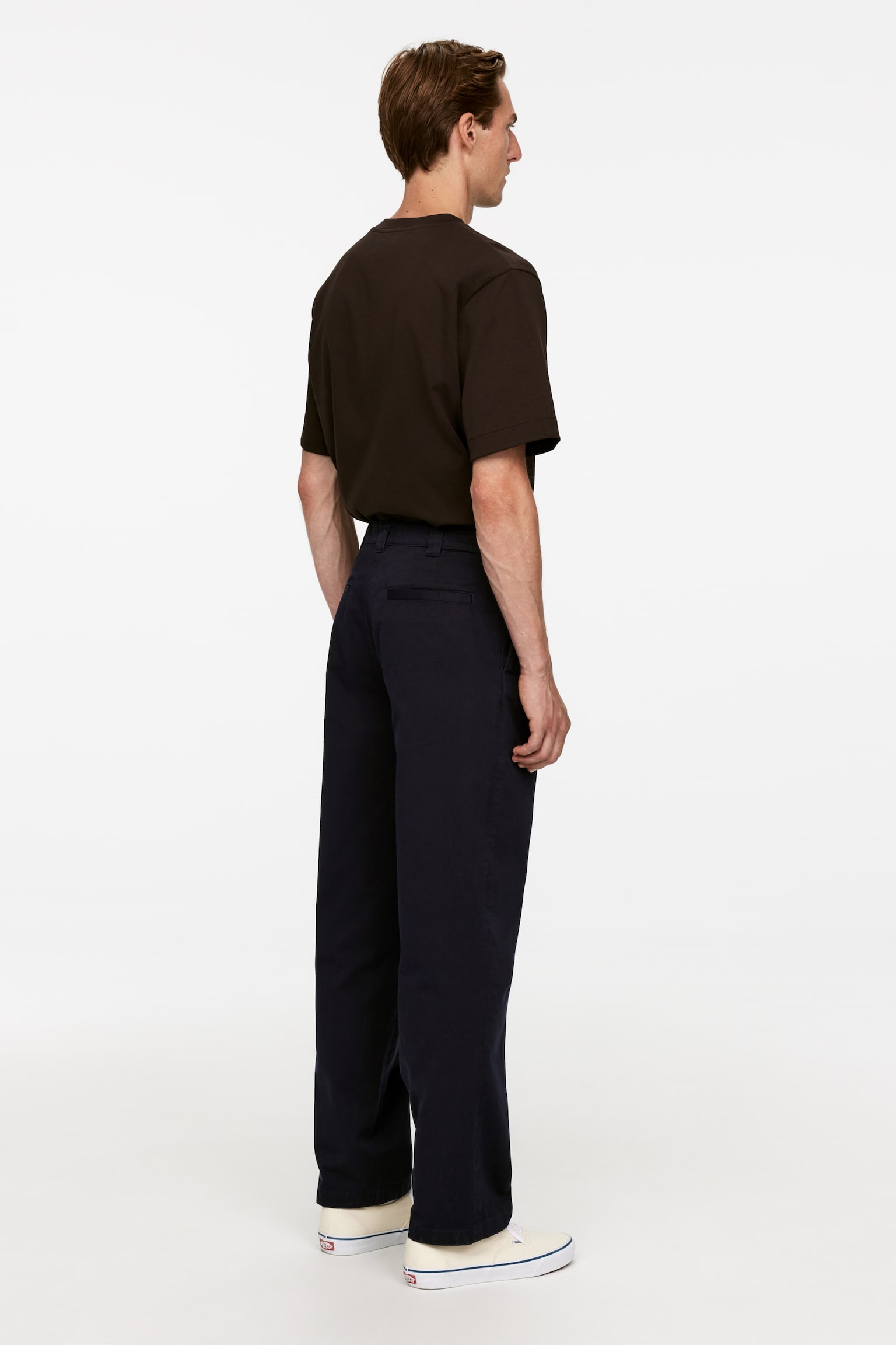 Cotton Twill Trousers - Dark Blue/Black - 4