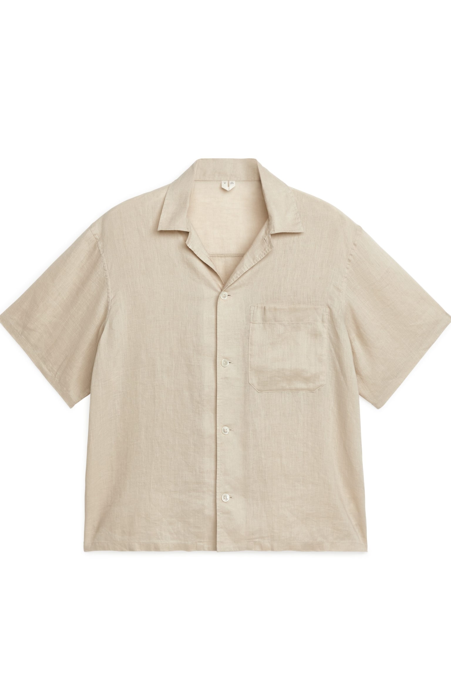 Linen Resort Shirt - Beige/Black/Dark Khaki Green - 1