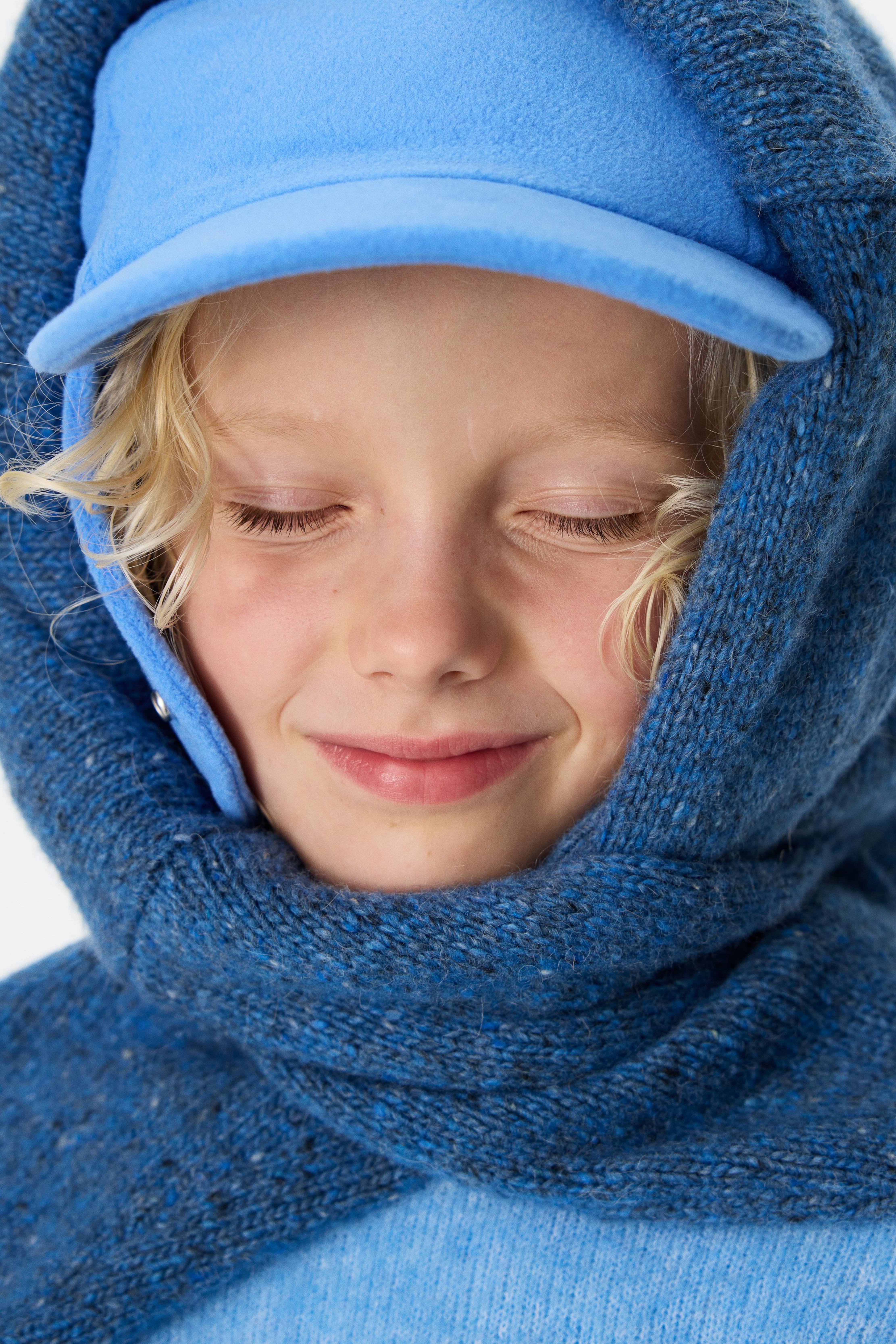 Πουλόβερ από μείγμα μαλλιού με νεπ - Μπλε/Πράσινο