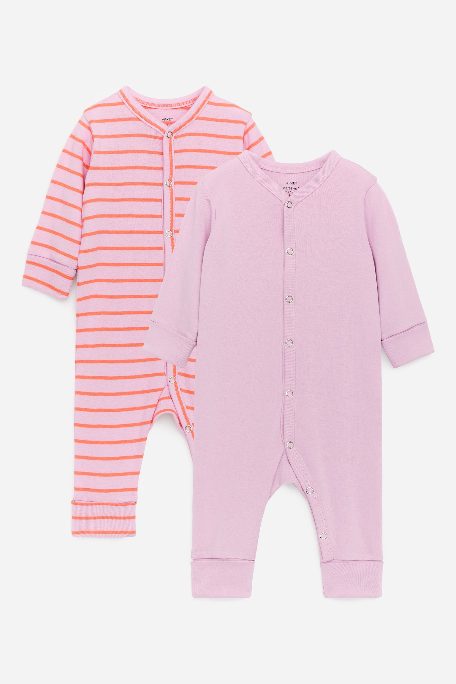 Pyjama, lot de 2 - Rose/Orange/Bleu/Beige