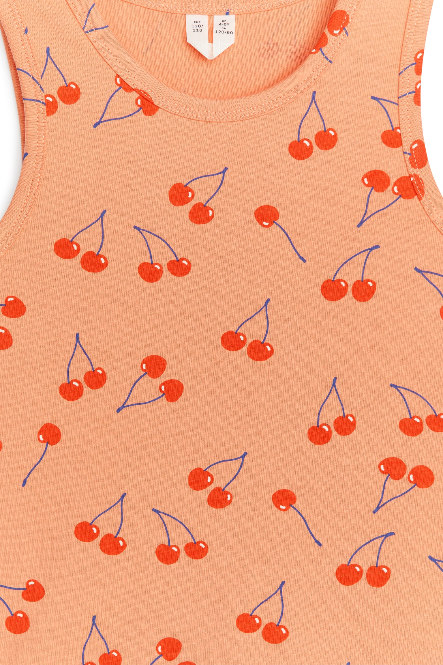 Printed Tank Top - Orange - 2