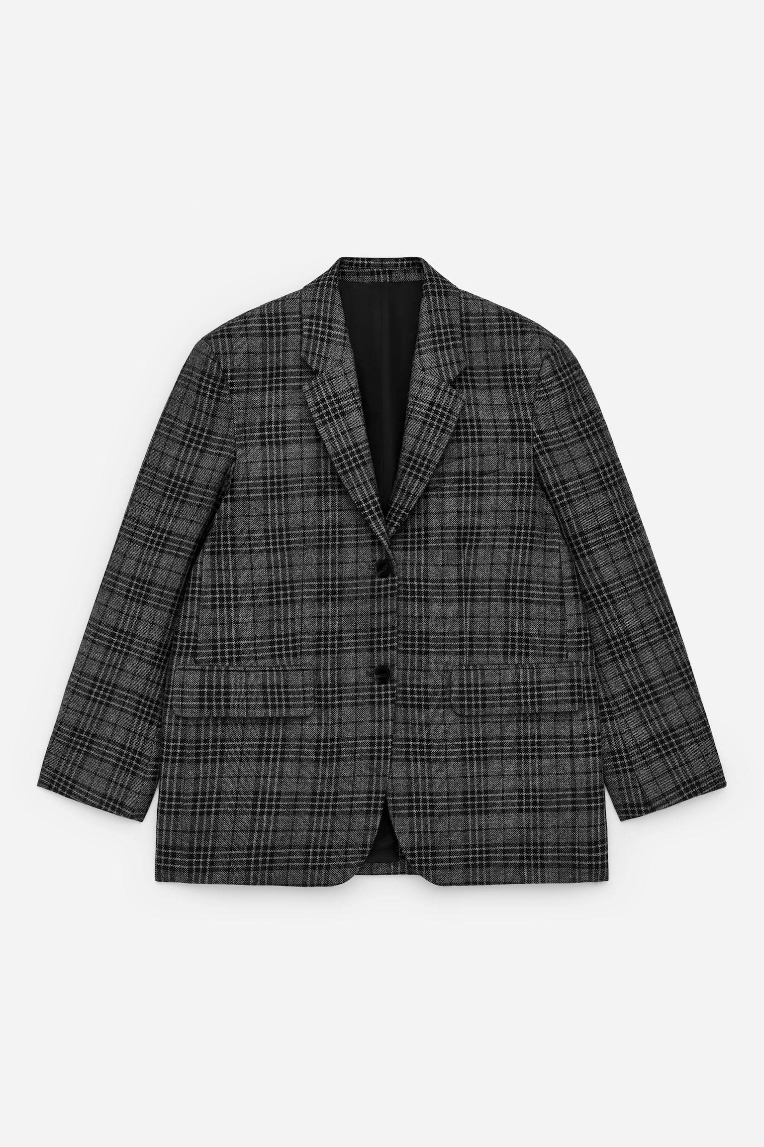 Lockerer Blazer - Schwarz/Karos - 2