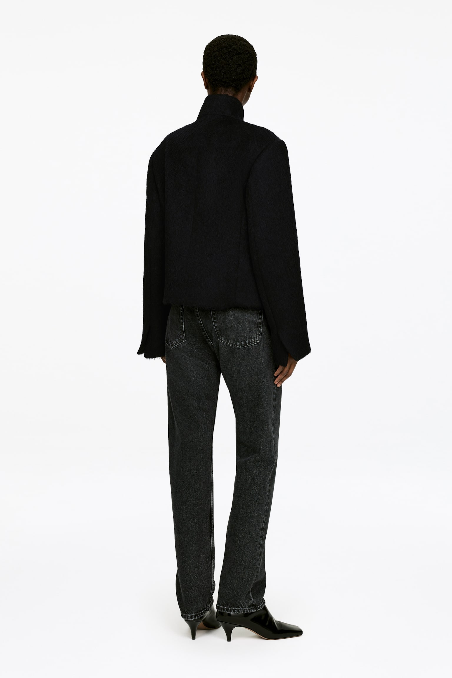 Giacca in misto lana e alpaca - Nero - 4