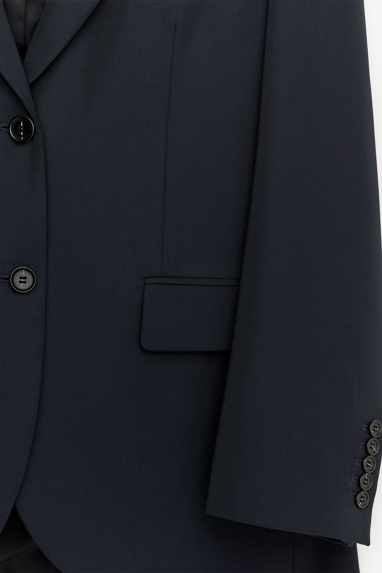 Kavaj i ullblandning - Mörkblå - 4