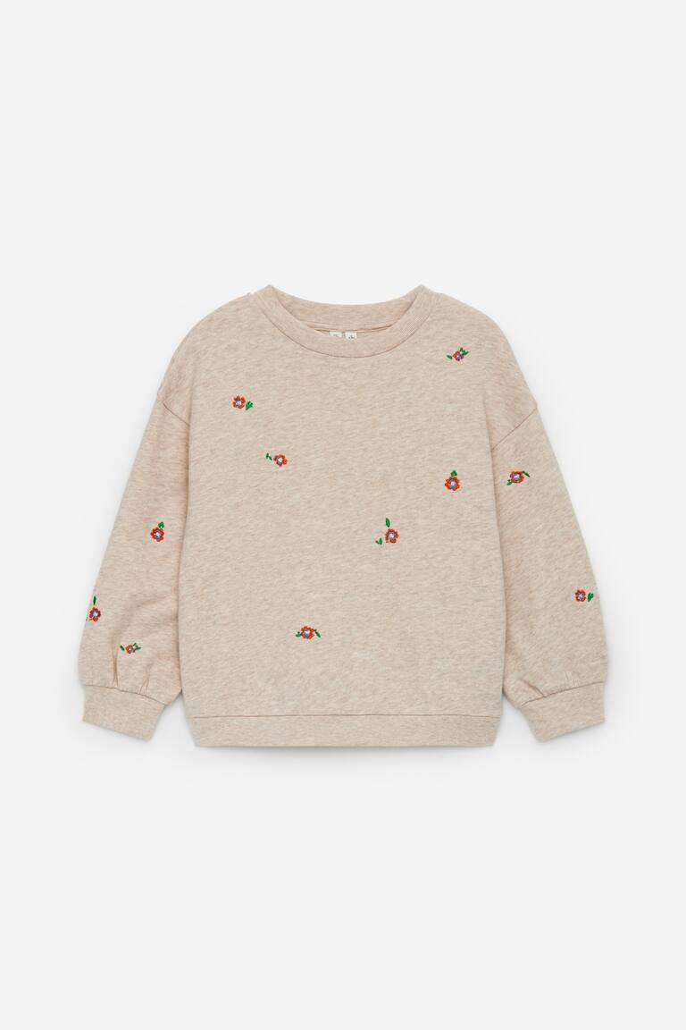 Blumen Damen Pullover Mit Stickerei ZARA CROP PULLOVER BLUMEN