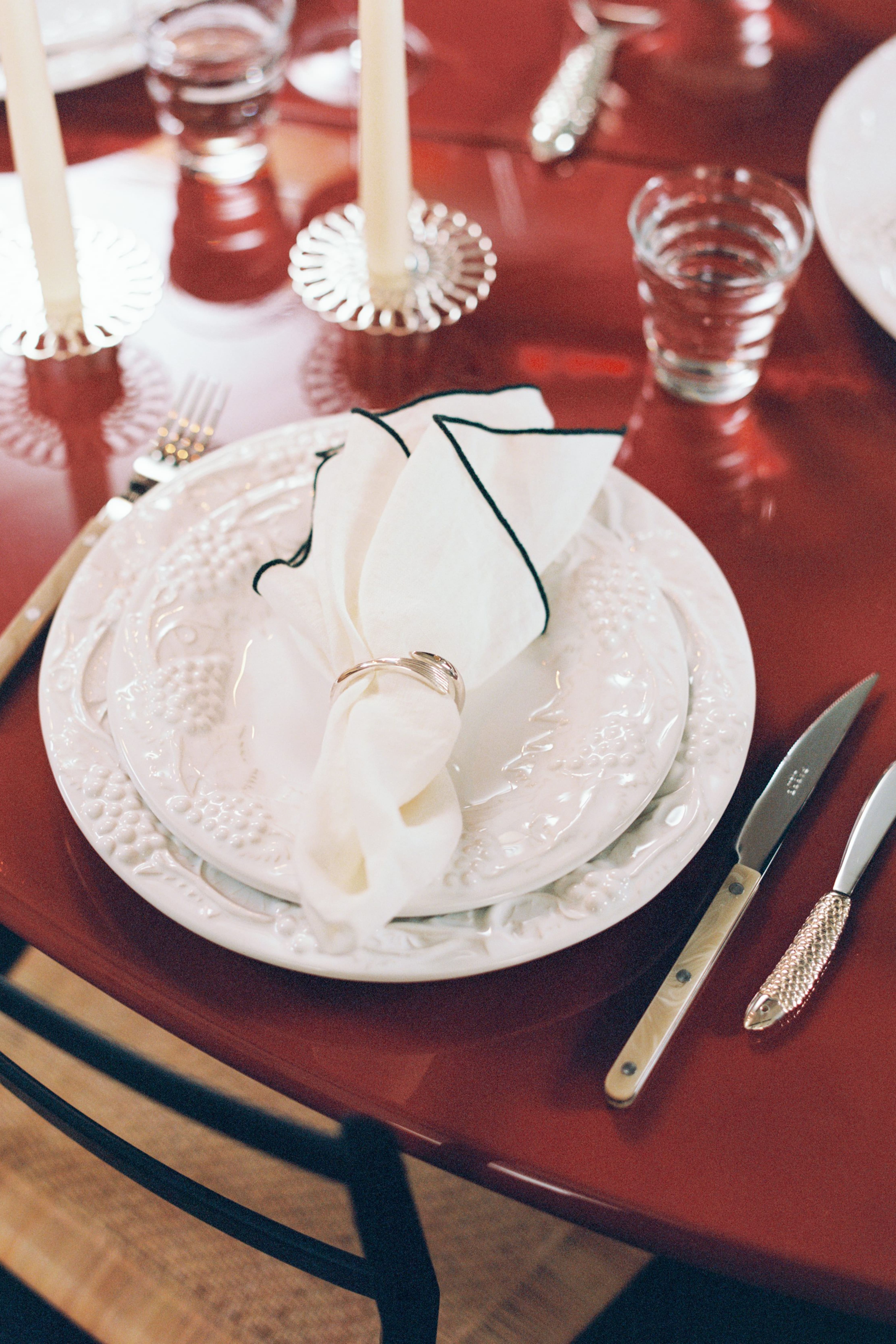 Rond de serviette plaqué argent - Argent