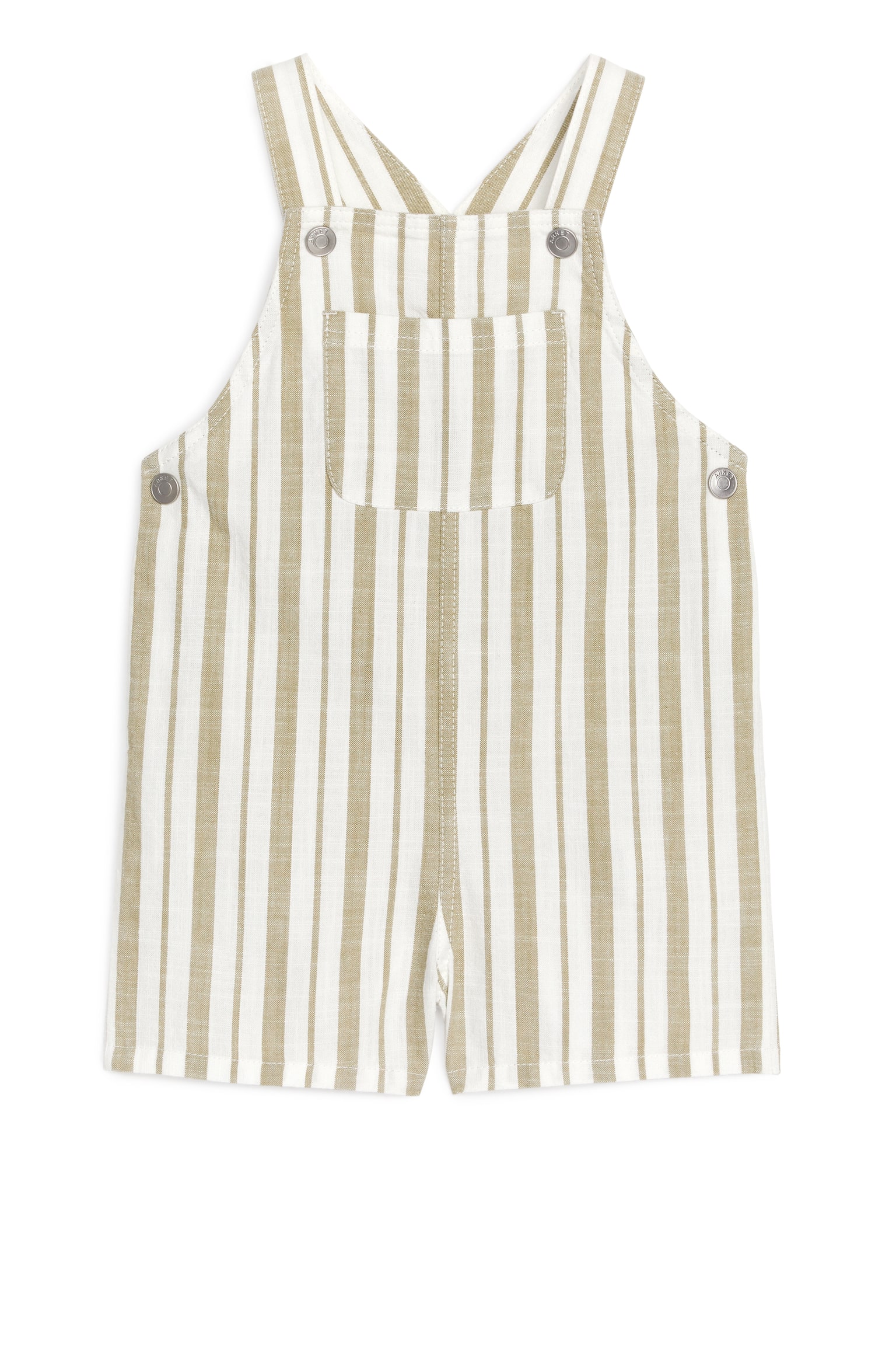 Dungaree Shorts - White/Beige - 1