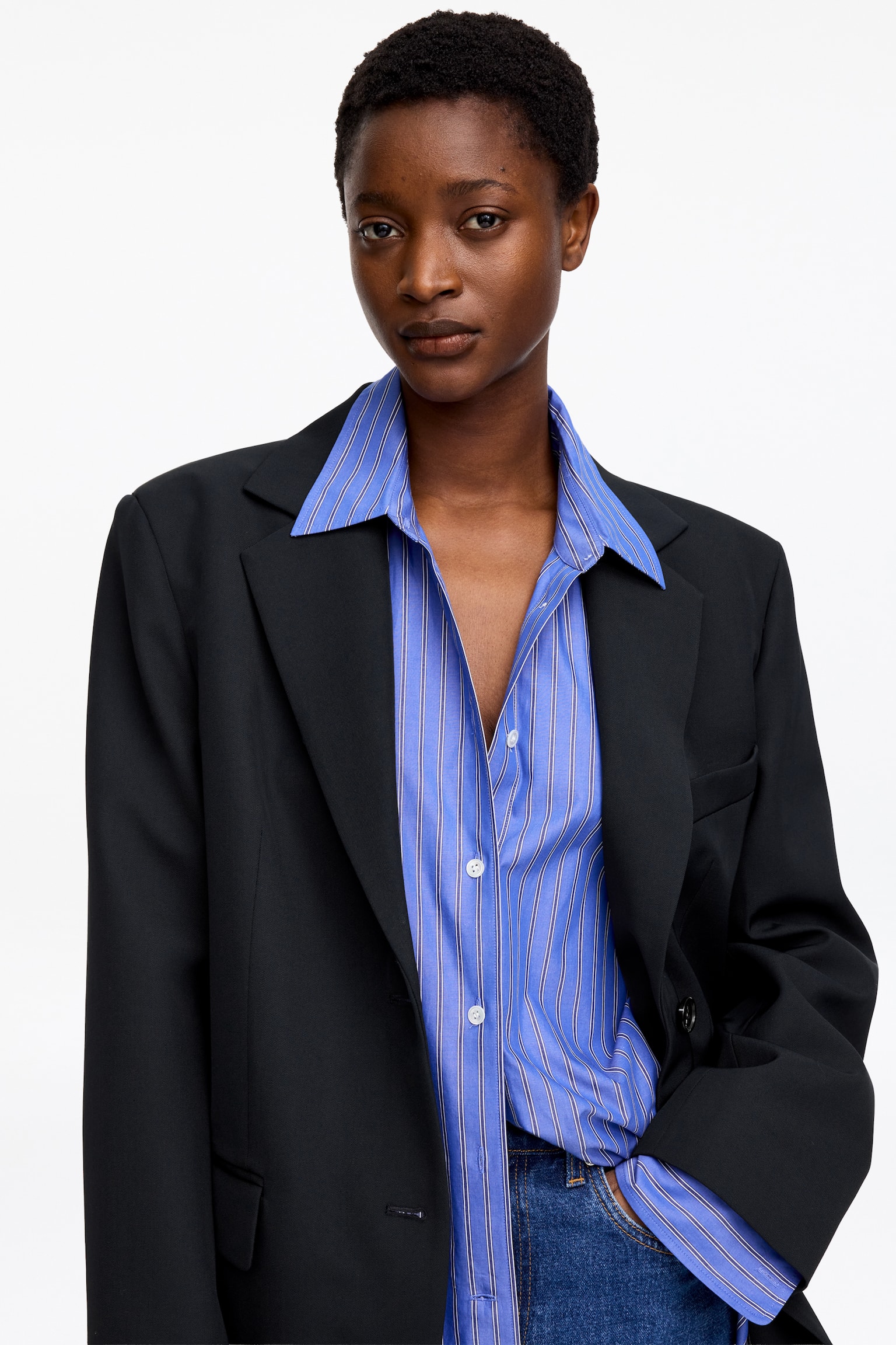 Kavaj i ullblandning - Mörkblå - 7