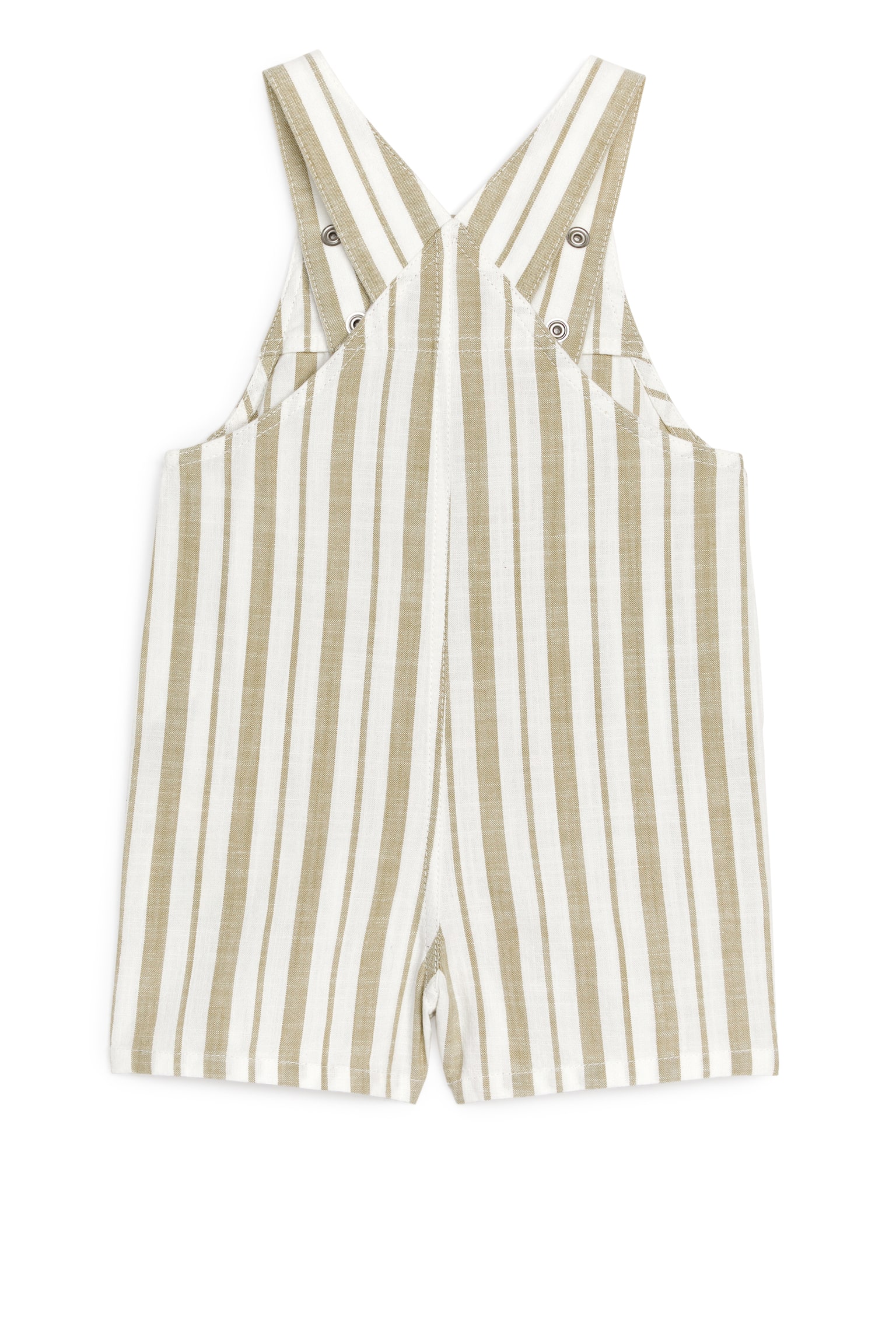 Dungaree Shorts - White/Beige - 3