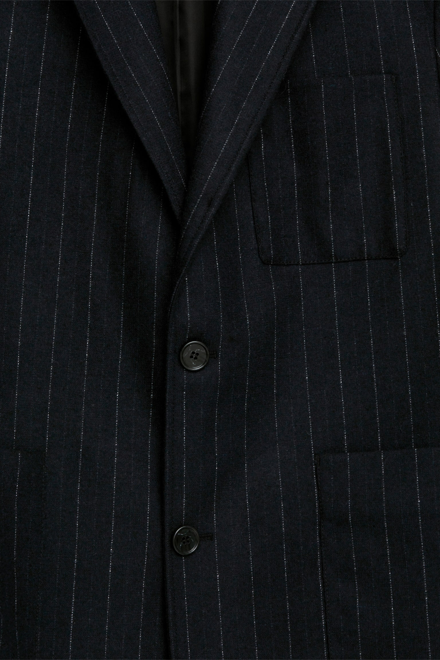 Pinstripe Blazer - Dark Blue - 2